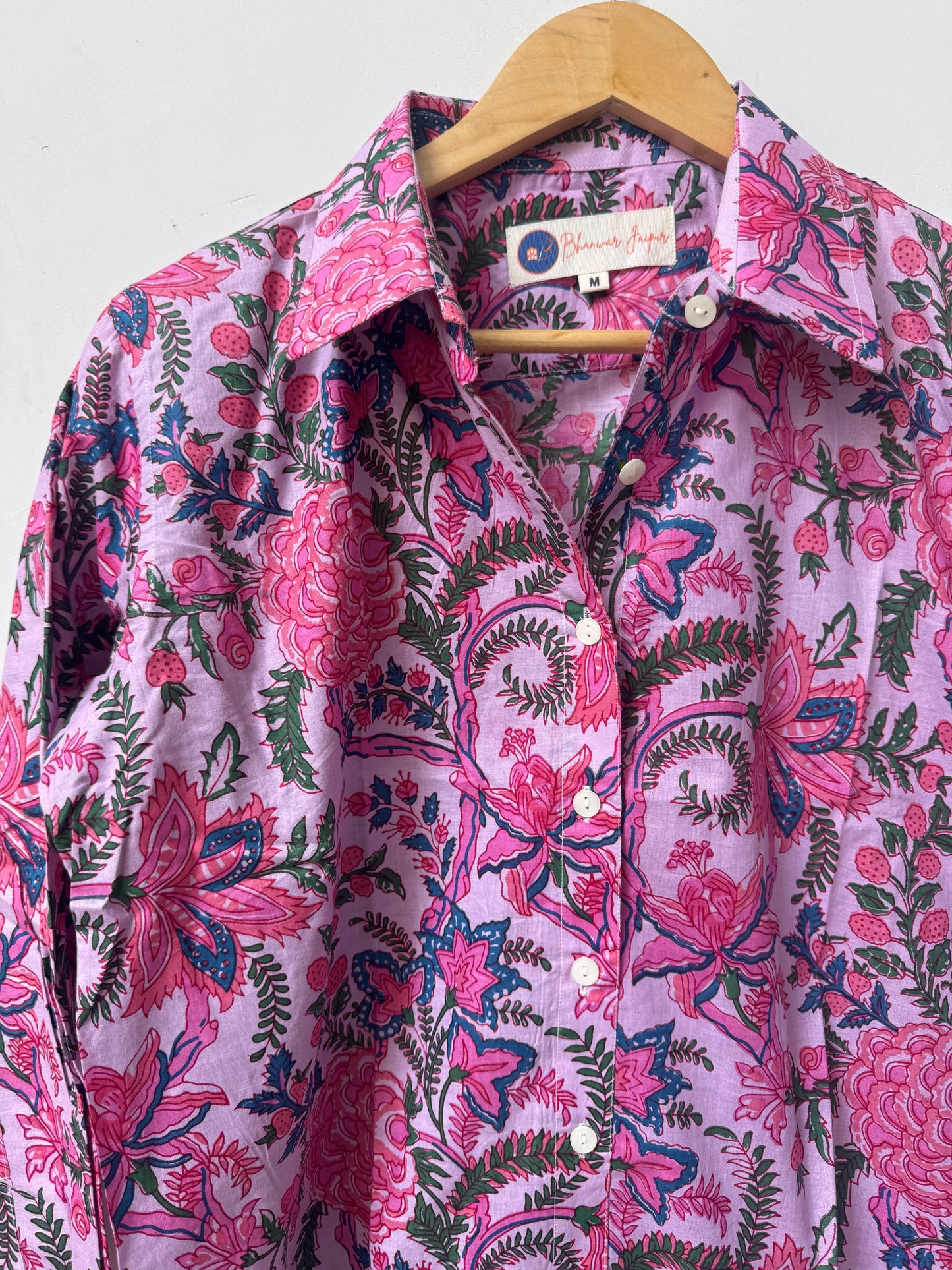 Rose Reverie Shirt | Women's Pure Cotton Printed Shirts | Straight Fit