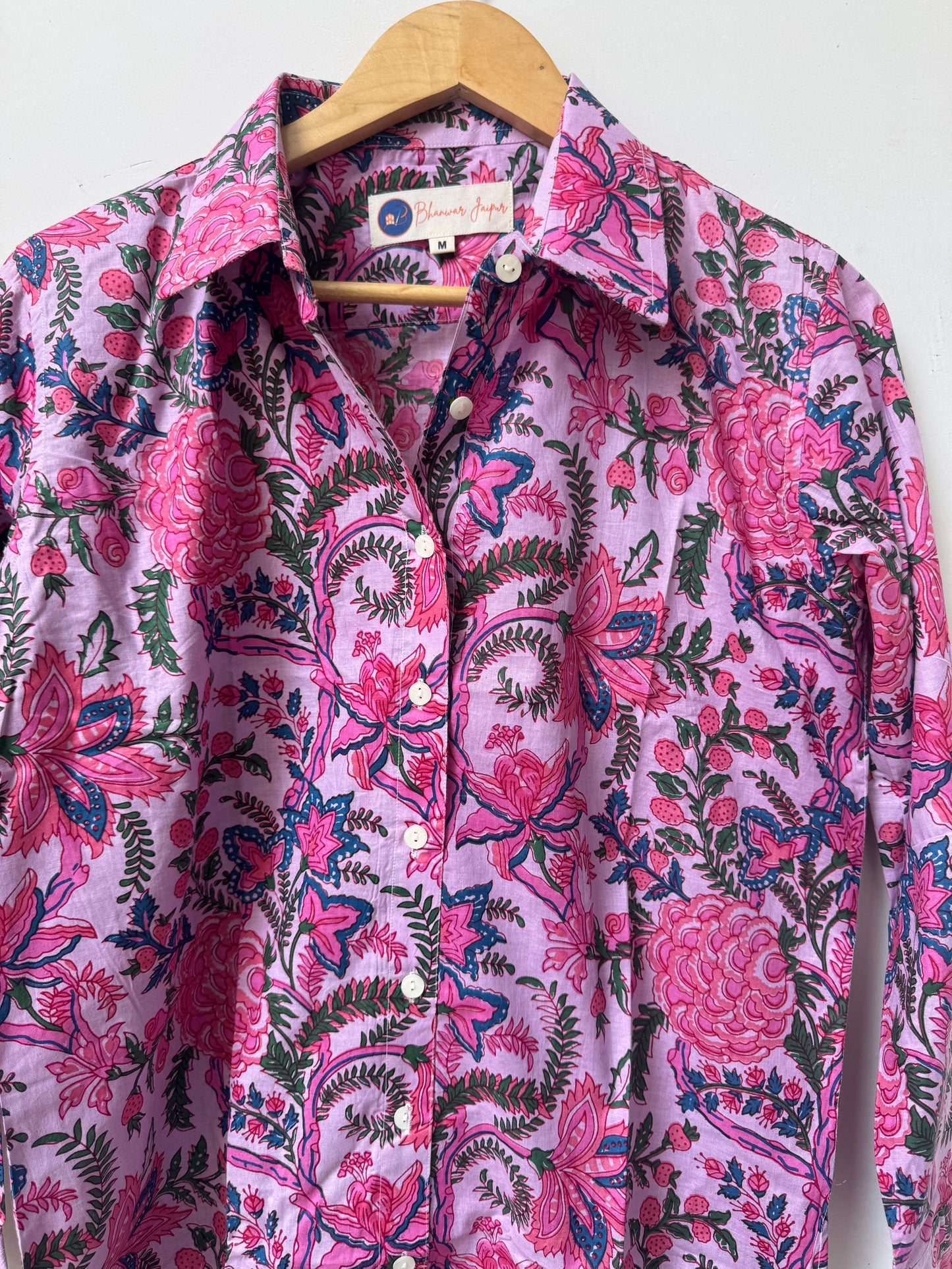 Rose Reverie Shirt | Women's Pure Cotton Printed Shirts | Straight Fit