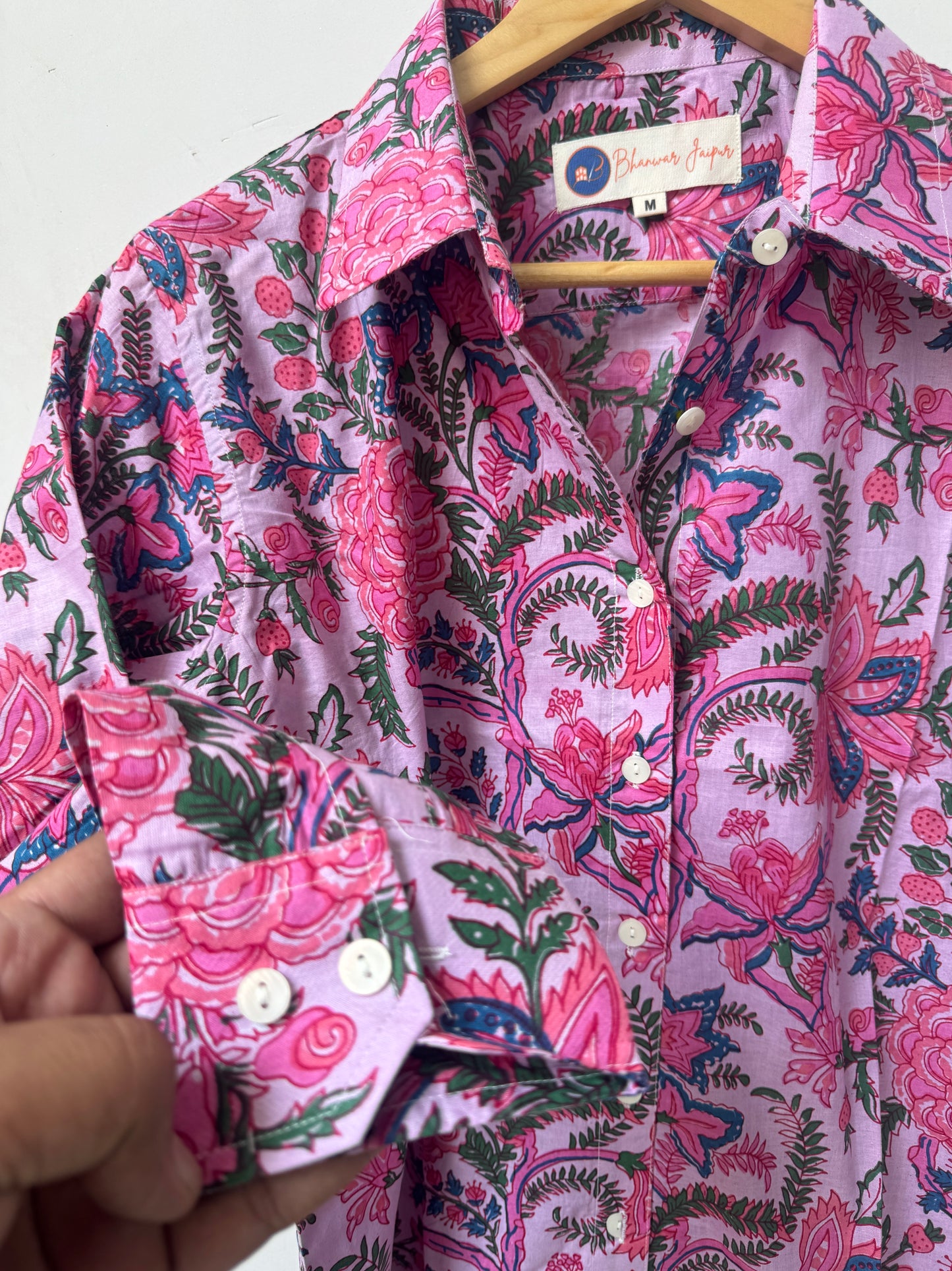 Rose Reverie Shirt | Women's Pure Cotton Printed Shirts | Straight Fit