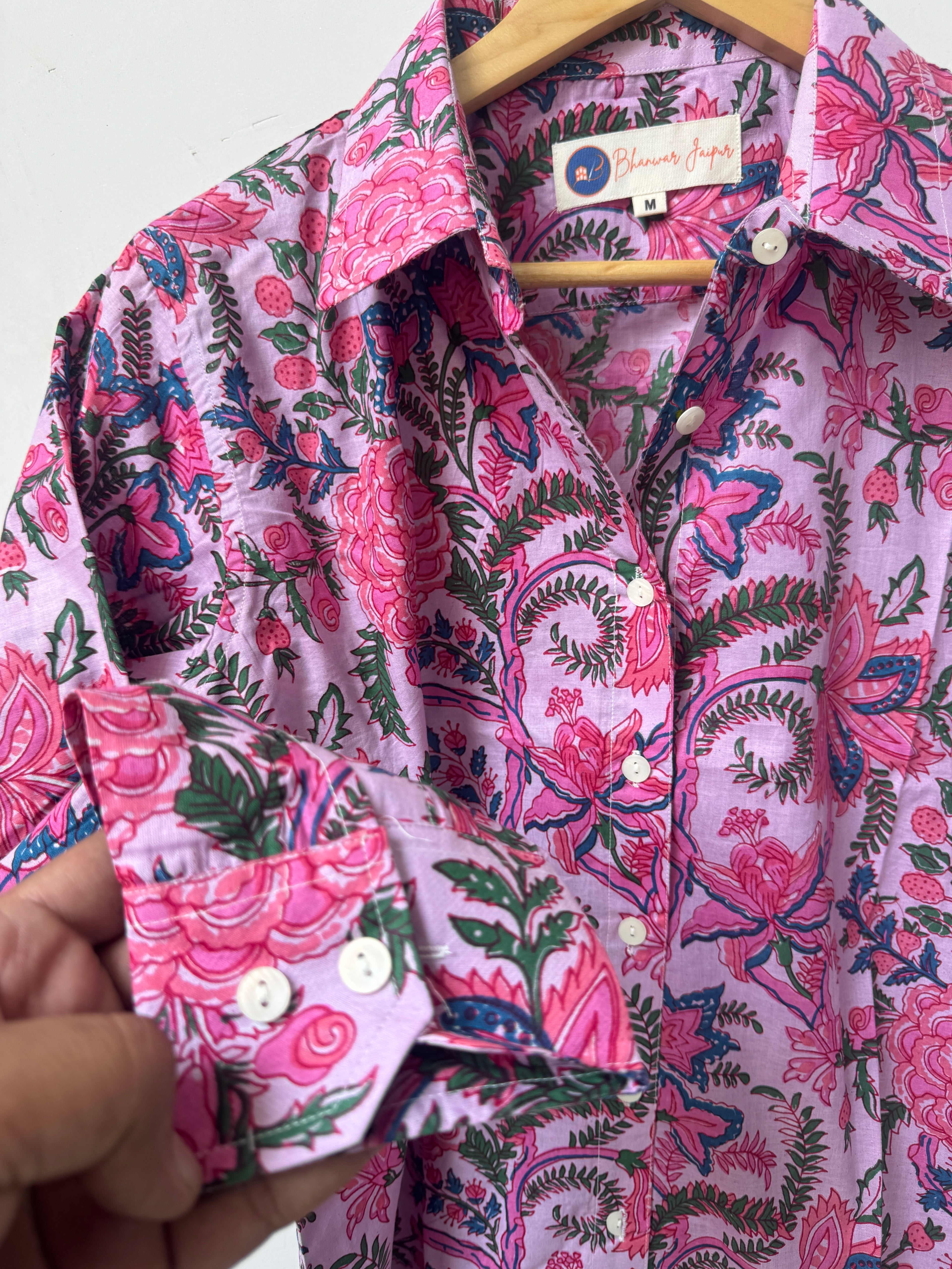 Rose Reverie Shirt | Women's Pure Cotton Printed Shirts | Straight Fit