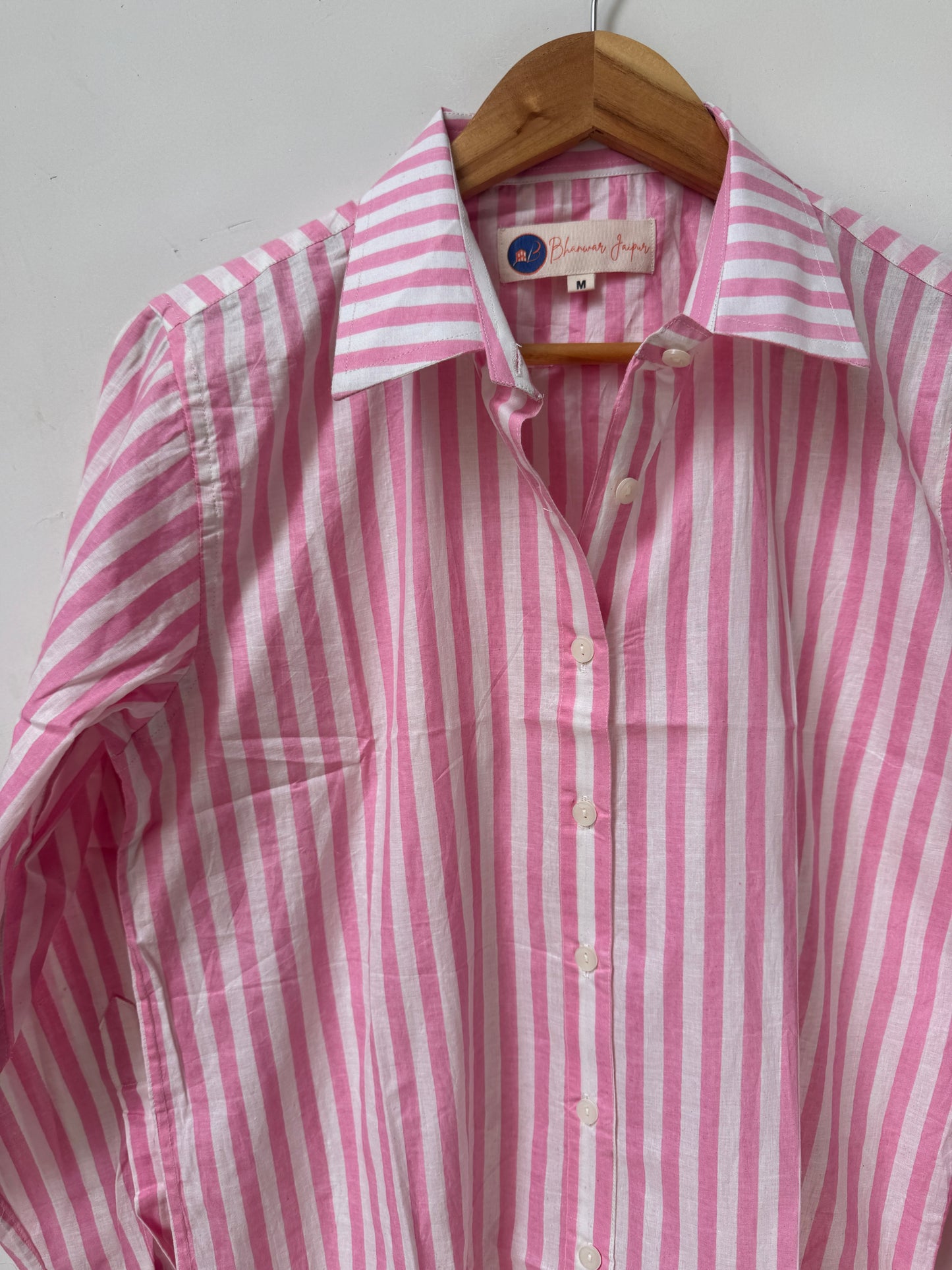 The Stripe Escape | Women's Pure Cotton Printed Shirts | Straight Fit