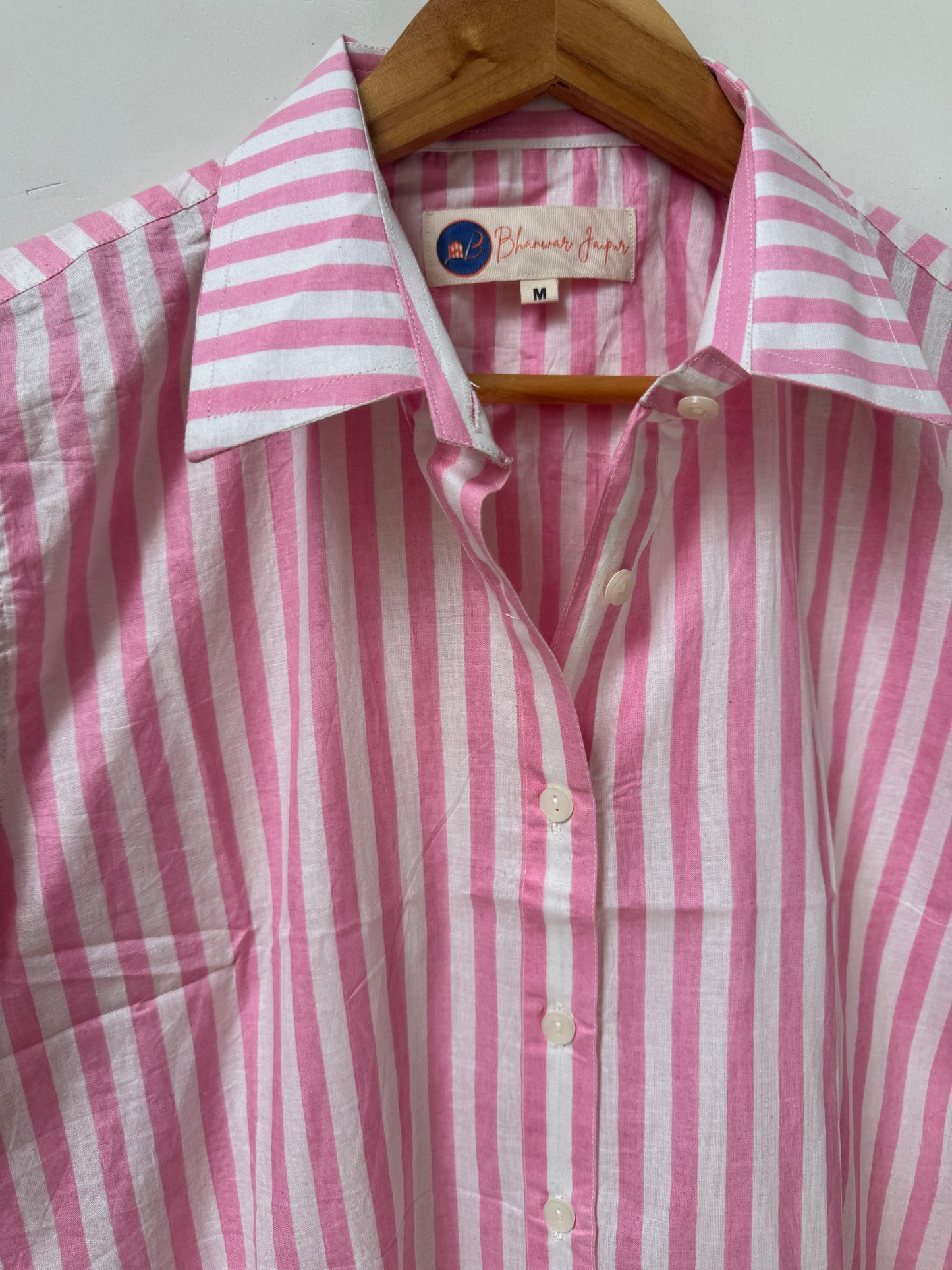 The Stripe Escape | Women's Pure Cotton Printed Shirts | Straight Fit