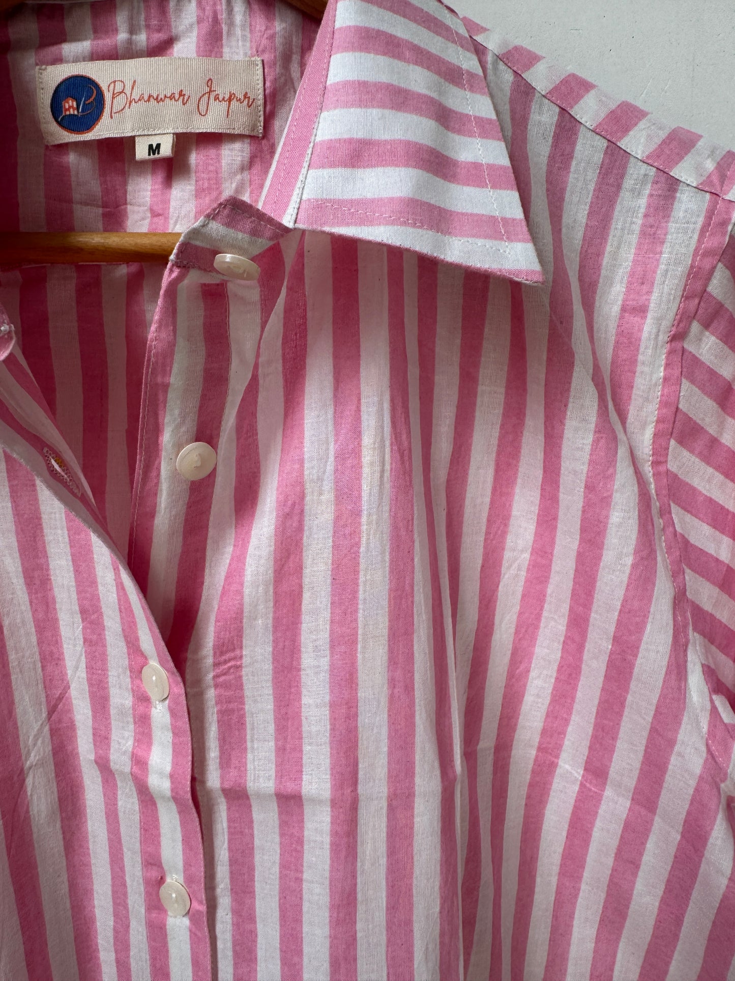 The Stripe Escape | Women's Pure Cotton Printed Shirts | Straight Fit