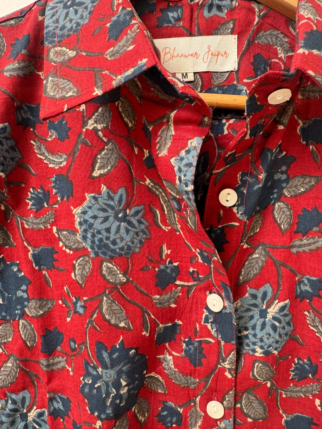 Scarlet Garden Shirt | Women's Pure Cotton Printed Shirts | Straight Fit