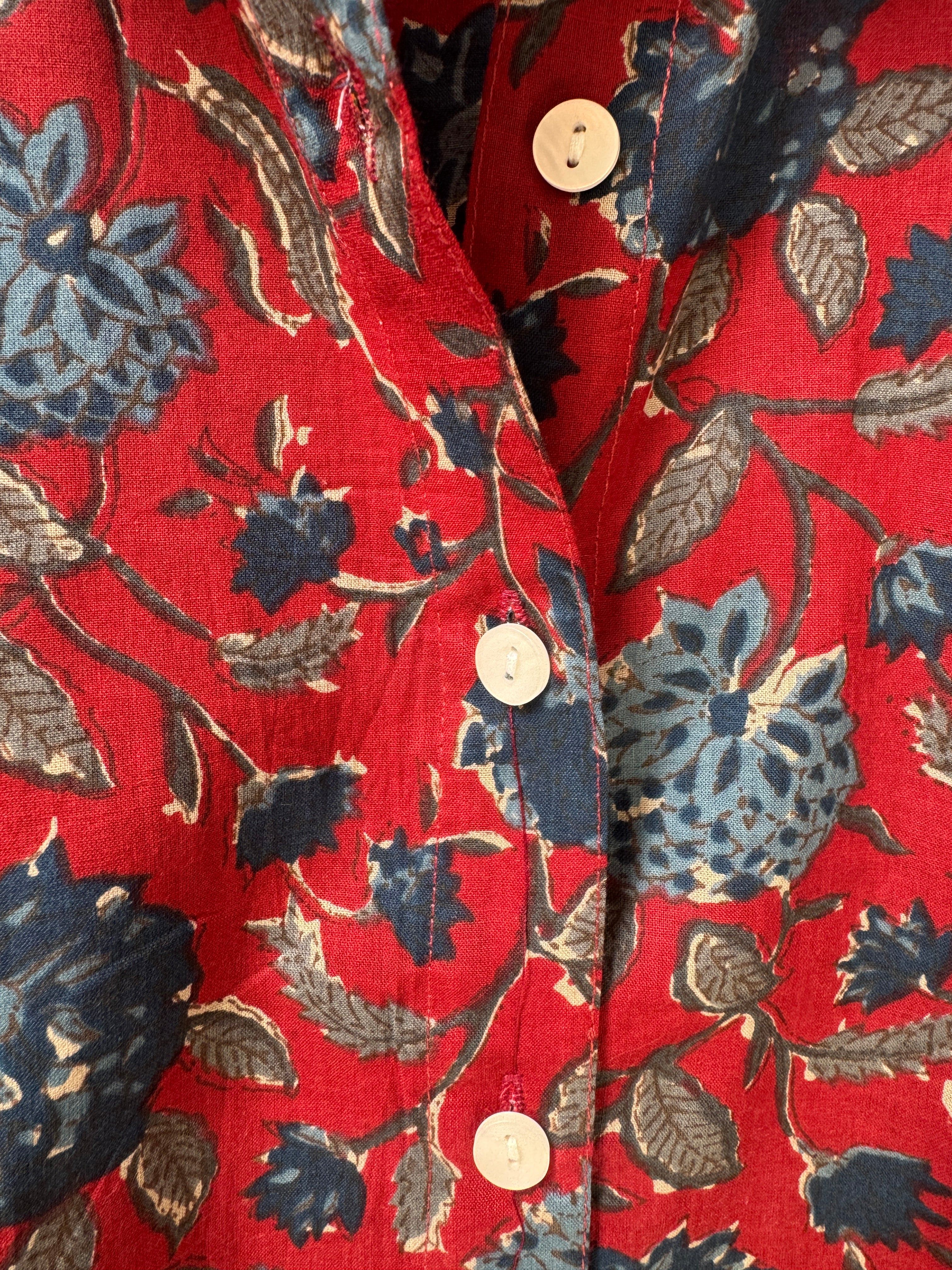 Scarlet Garden Shirt | Women's Pure Cotton Printed Shirts | Straight Fit