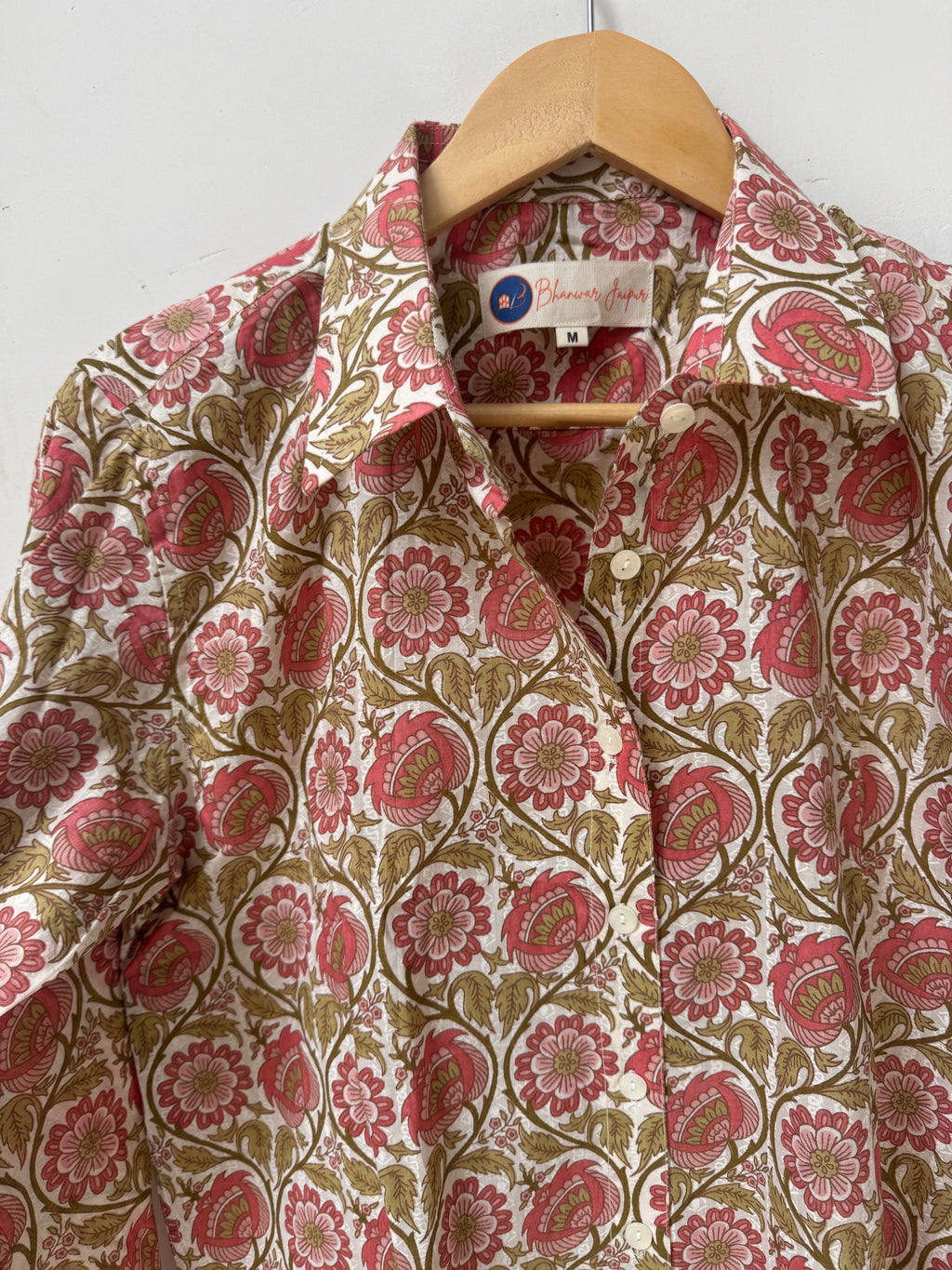 Blush Paisley Shirt | Women's Pure Cotton Printed Shirts | Straight Fit
