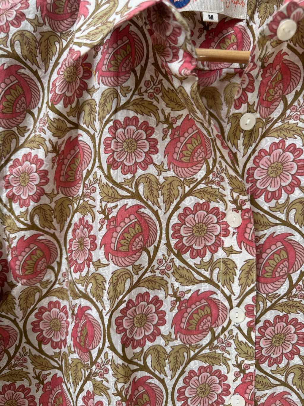 Blush Paisley Shirt | Women's Pure Cotton Printed Shirts | Straight Fit