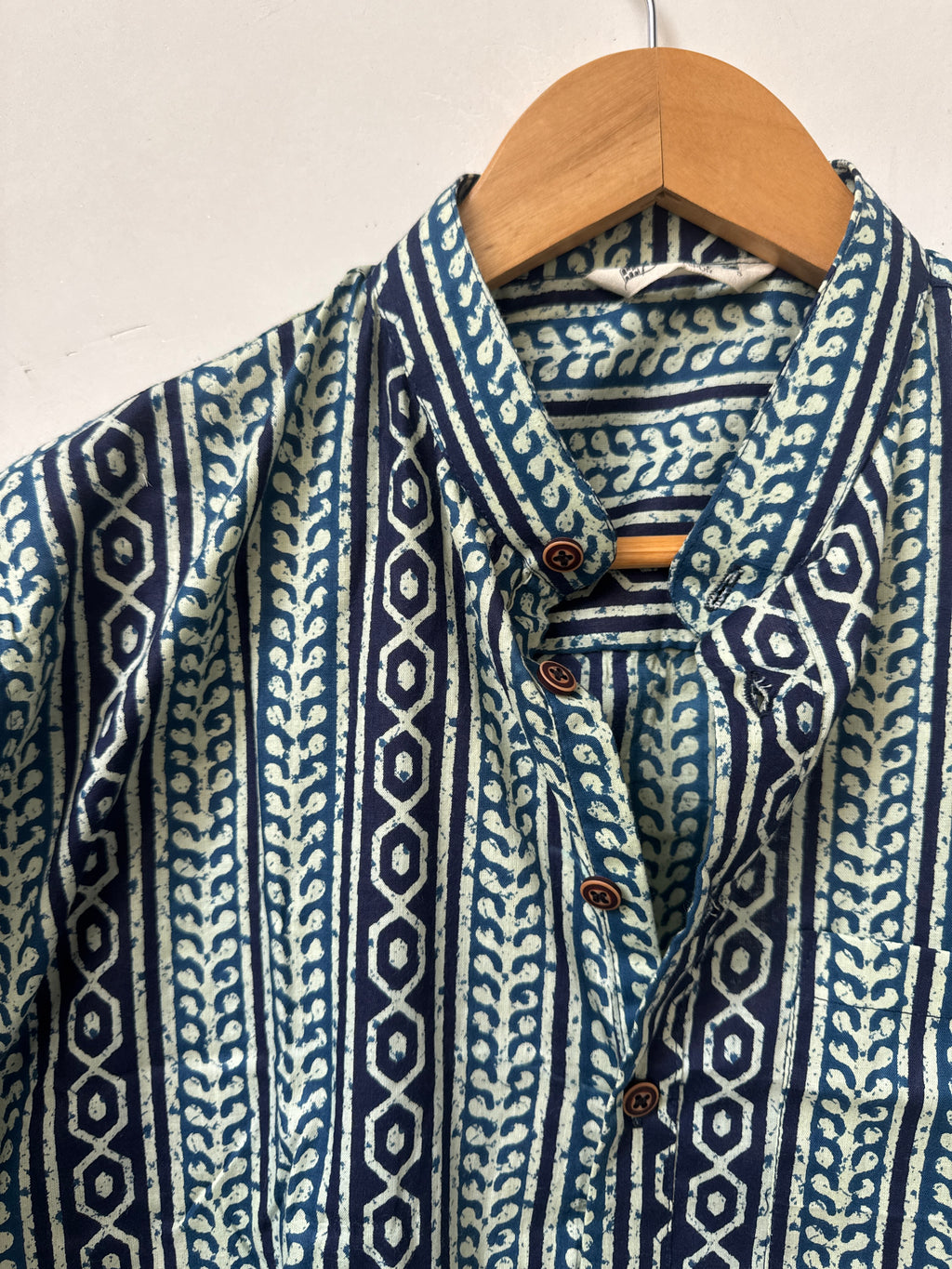 Indigo Rhythm | Premium Short Cotton Kurta for Men