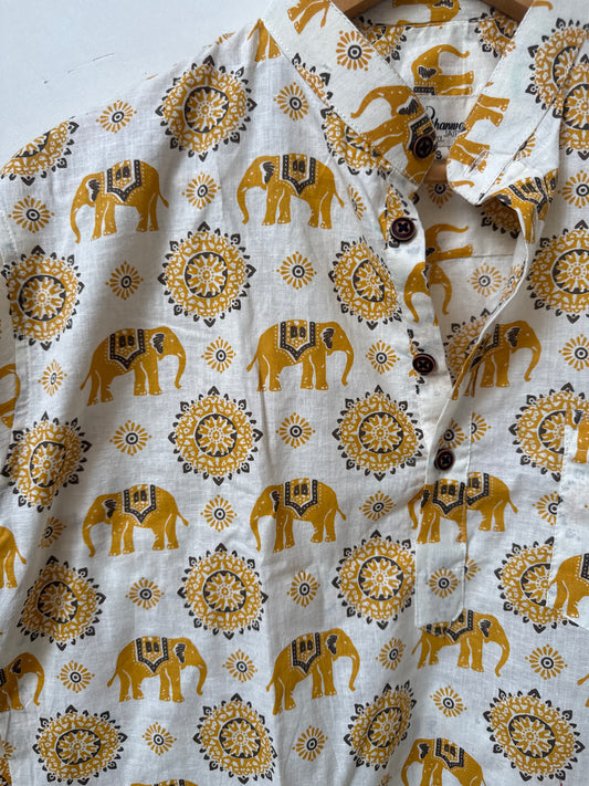 Gajraj | Premium Short Cotton Kurta for Men