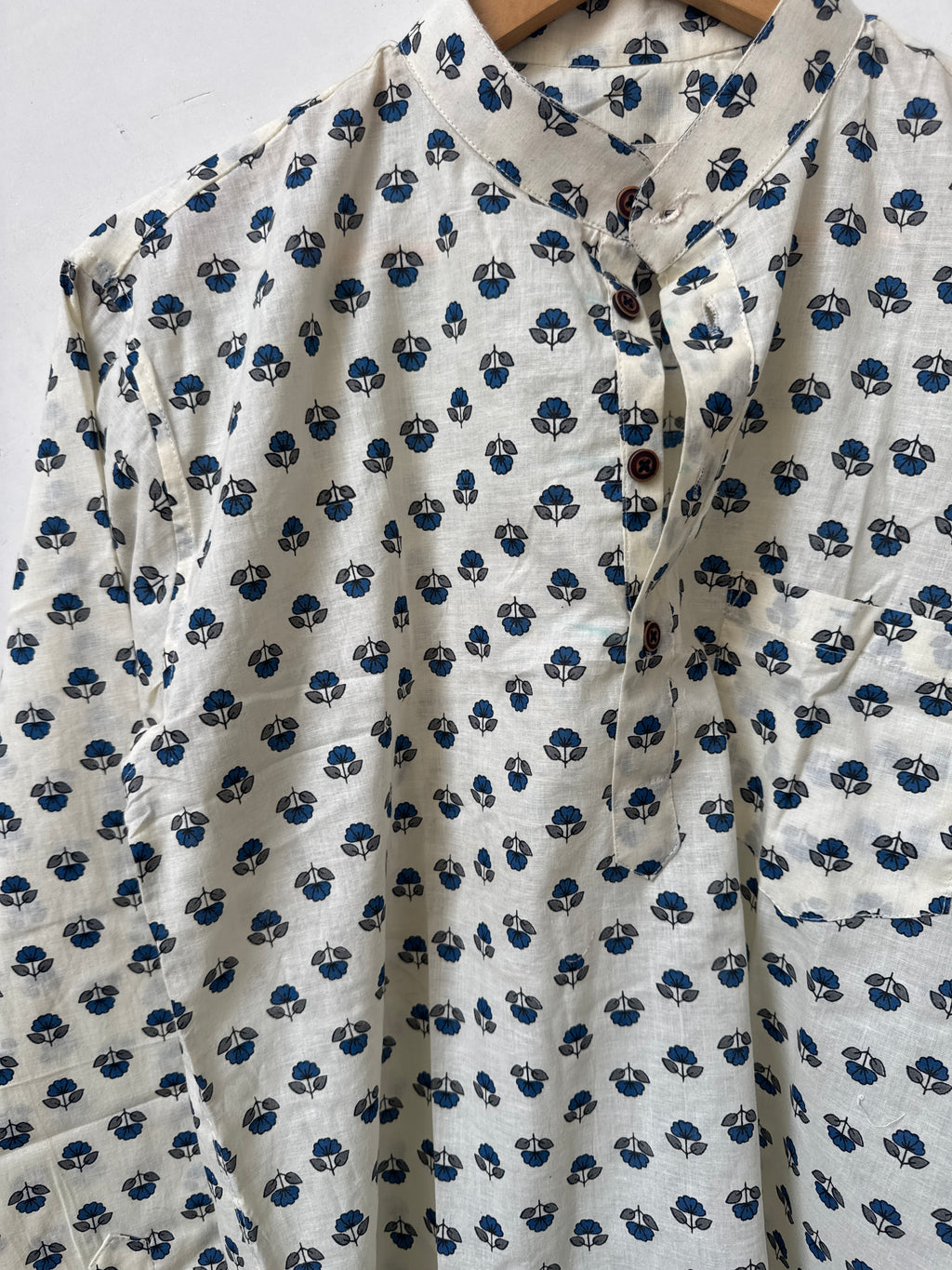 Indigo Grace | Premium Short Cotton Kurta for Men