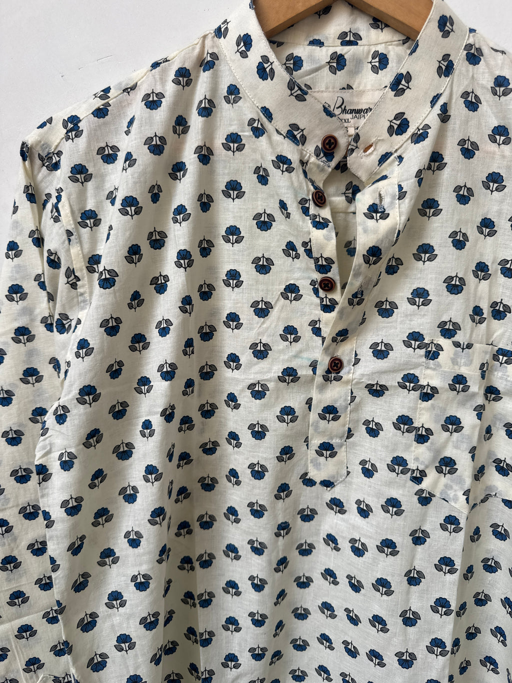 Indigo Grace | Premium Short Cotton Kurta for Men