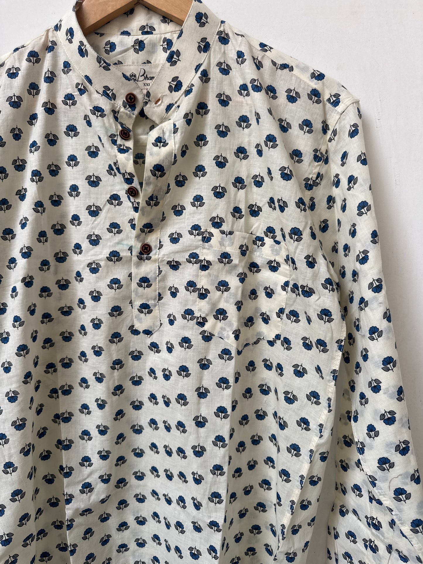 Indigo Grace | Premium Short Cotton Kurta for Men
