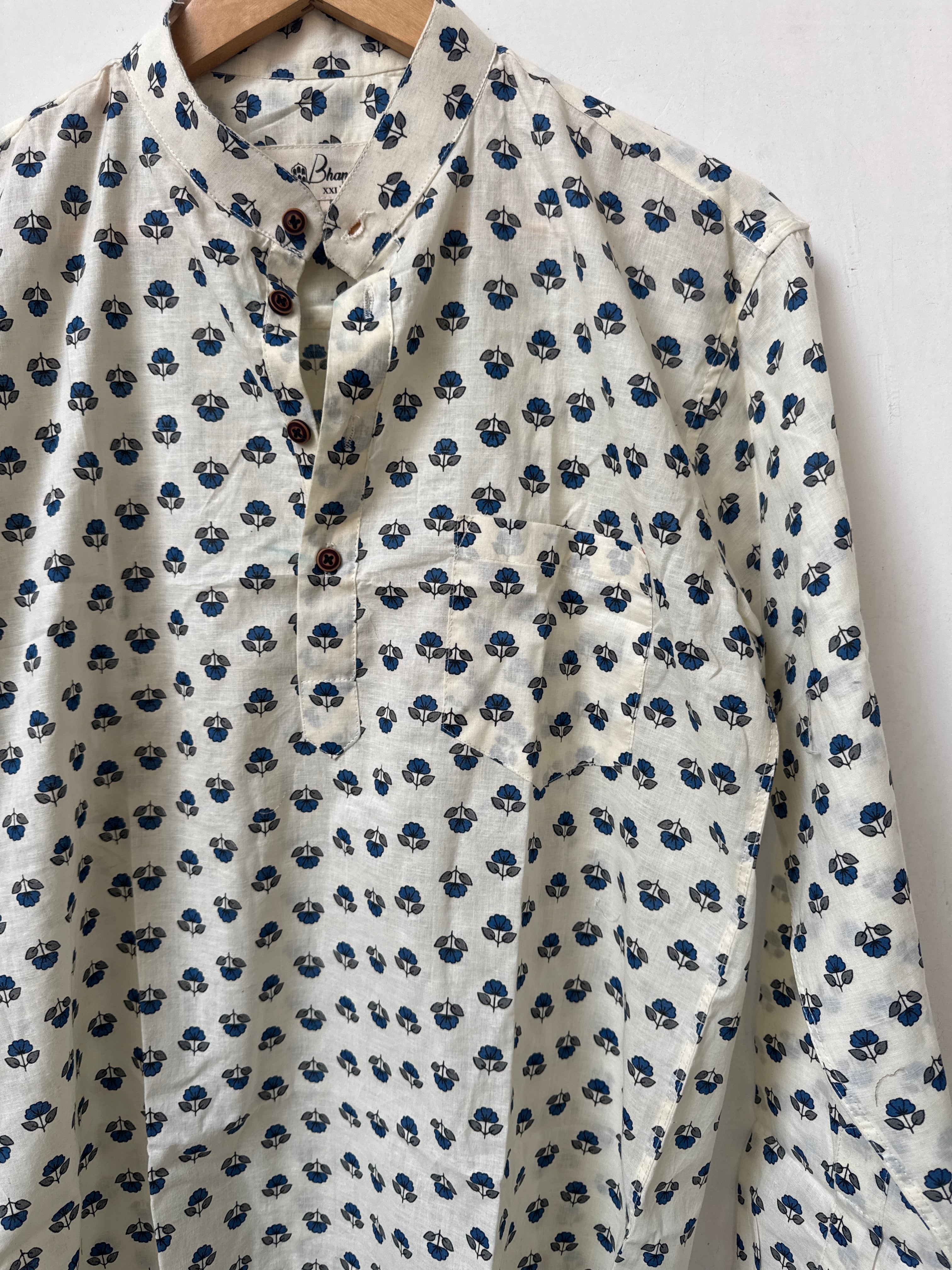 Indigo Grace | Premium Short Cotton Kurta for Men