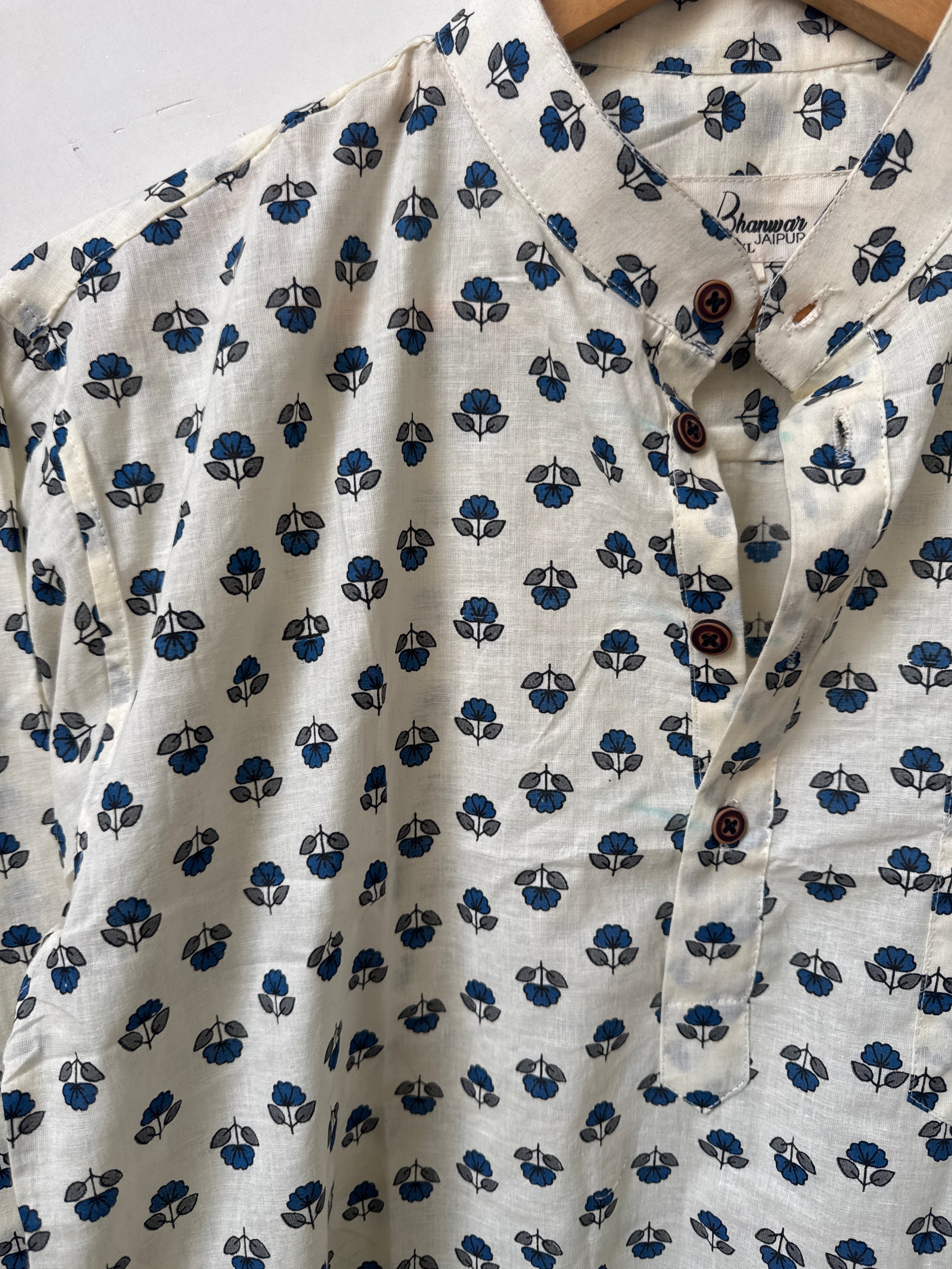 Indigo Grace | Premium Short Cotton Kurta for Men