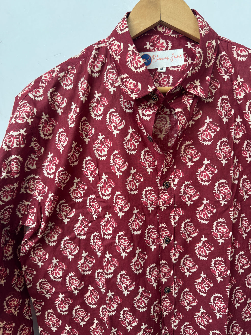 Gulmohar Maroon Shirt | Premium Men's Cotton Shirts