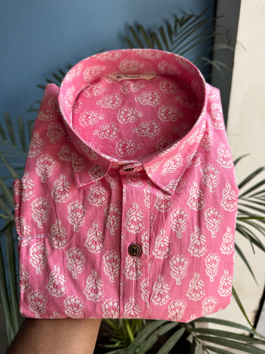 Camellia | Men's Cotton Printed Shirt