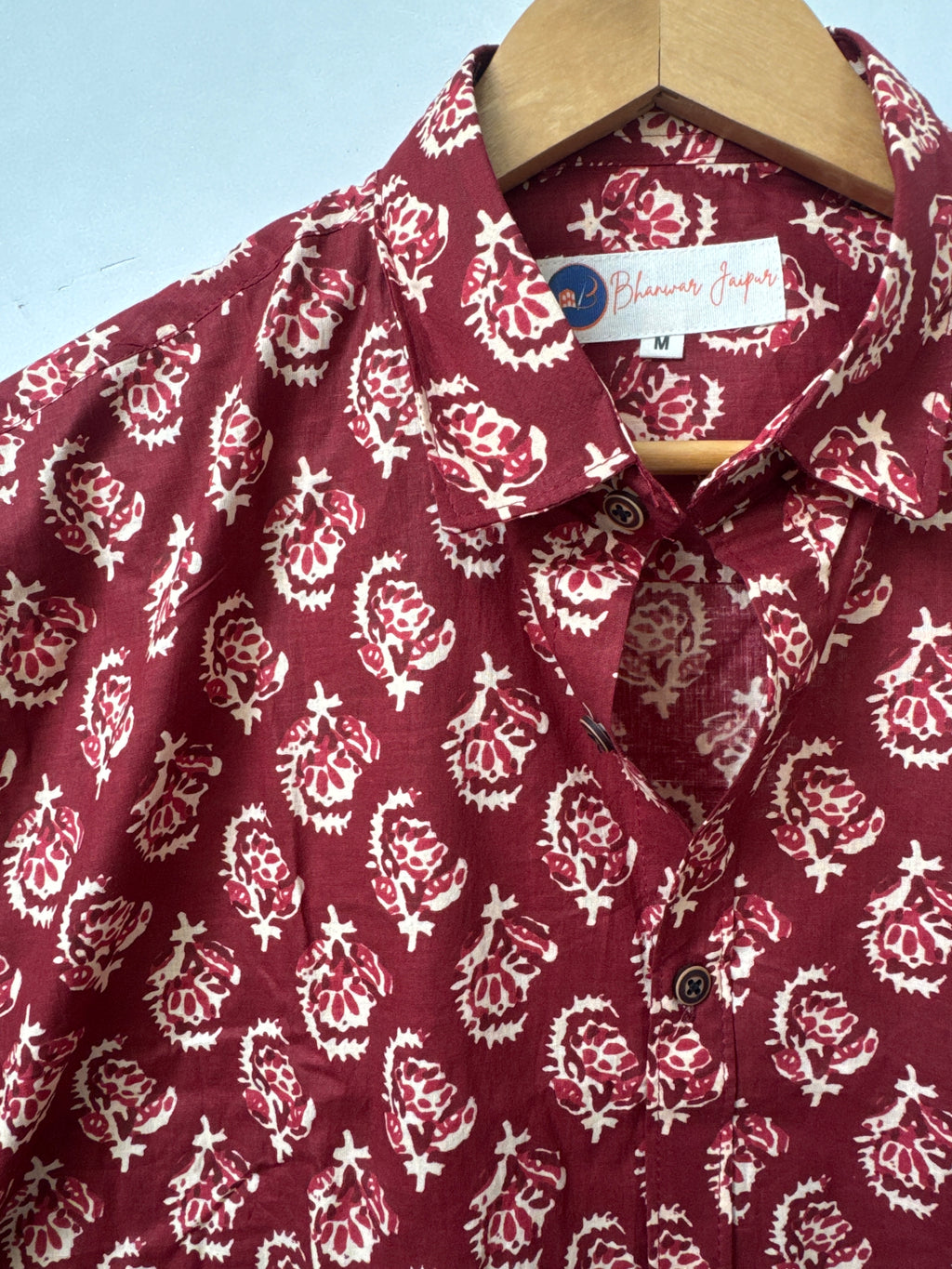 Gulmohar Maroon Shirt | Premium Men's Cotton Shirts