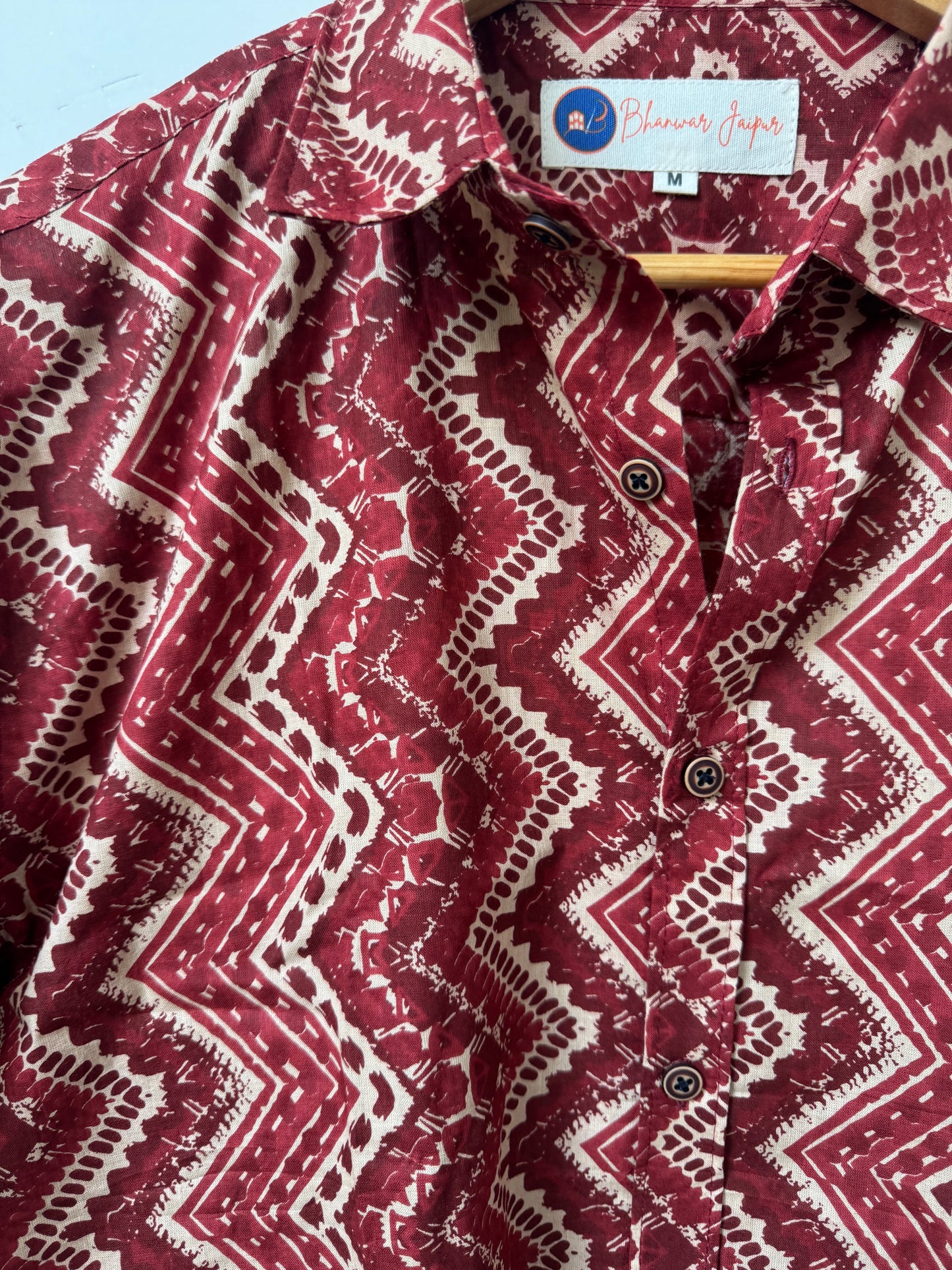 Sundown Maroon | Premium Men's Cotton Shirts