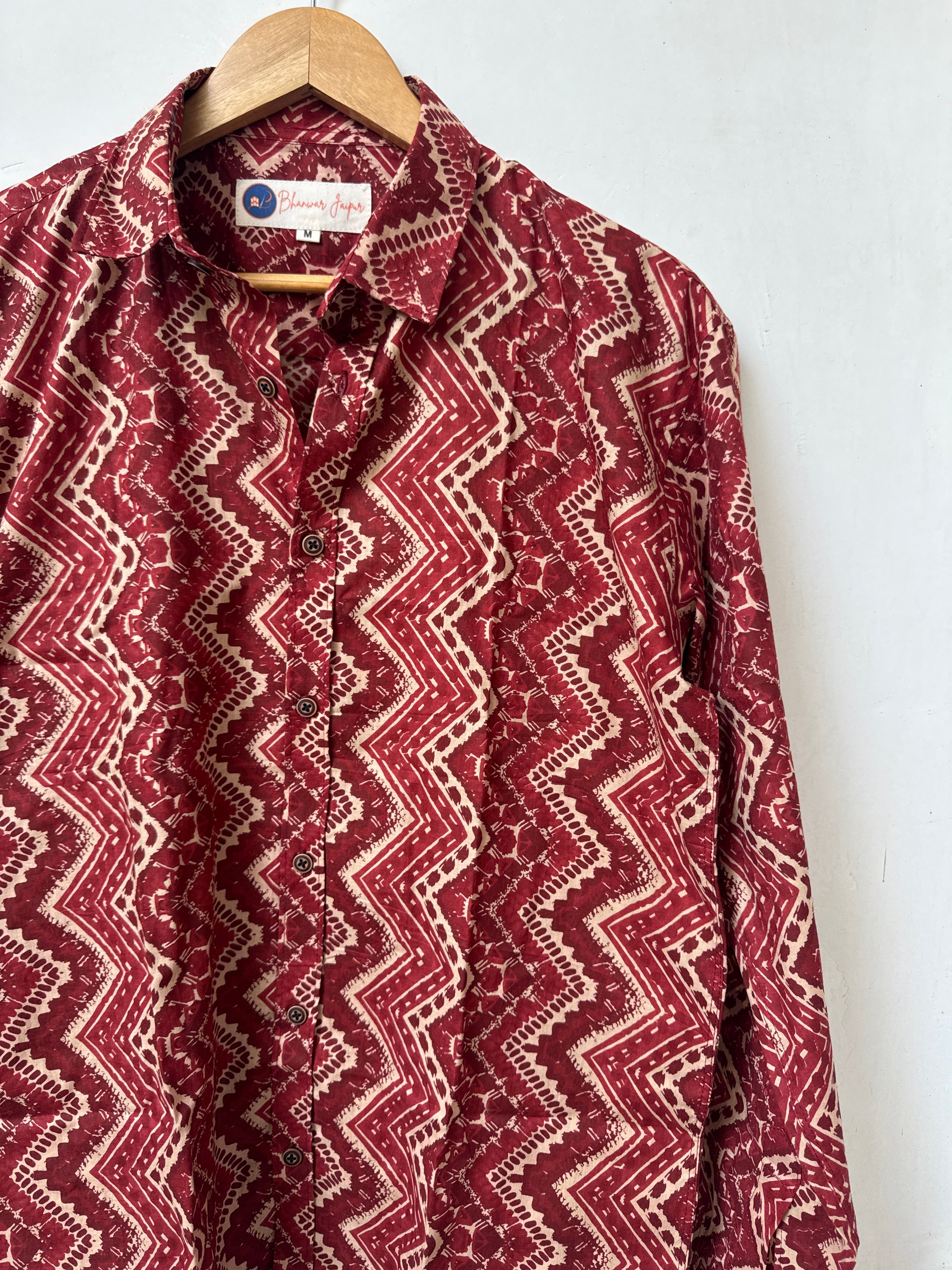Sundown Maroon | Premium Men's Cotton Shirts