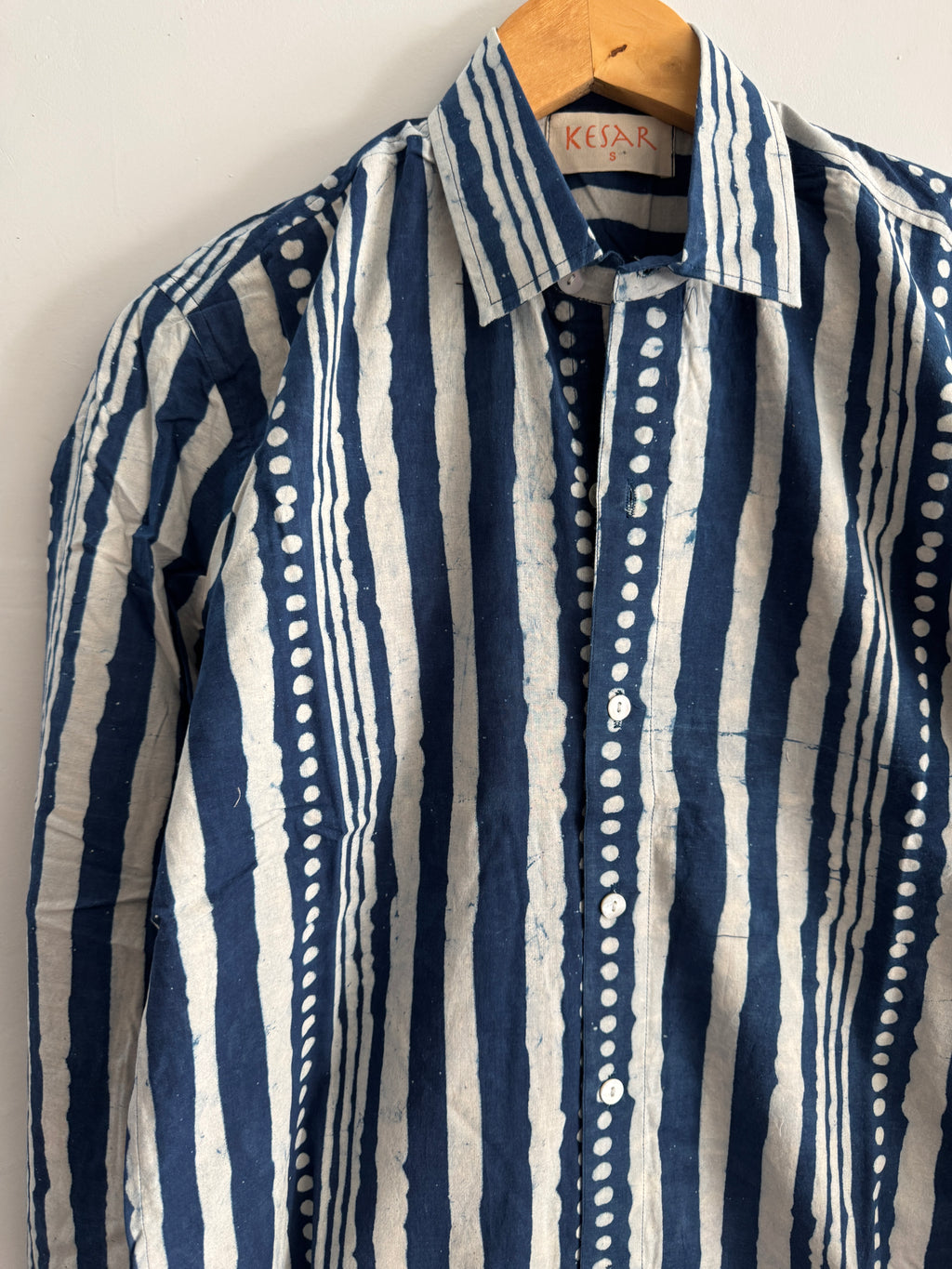 Indigo | Hand block Cotton Printed Shirt