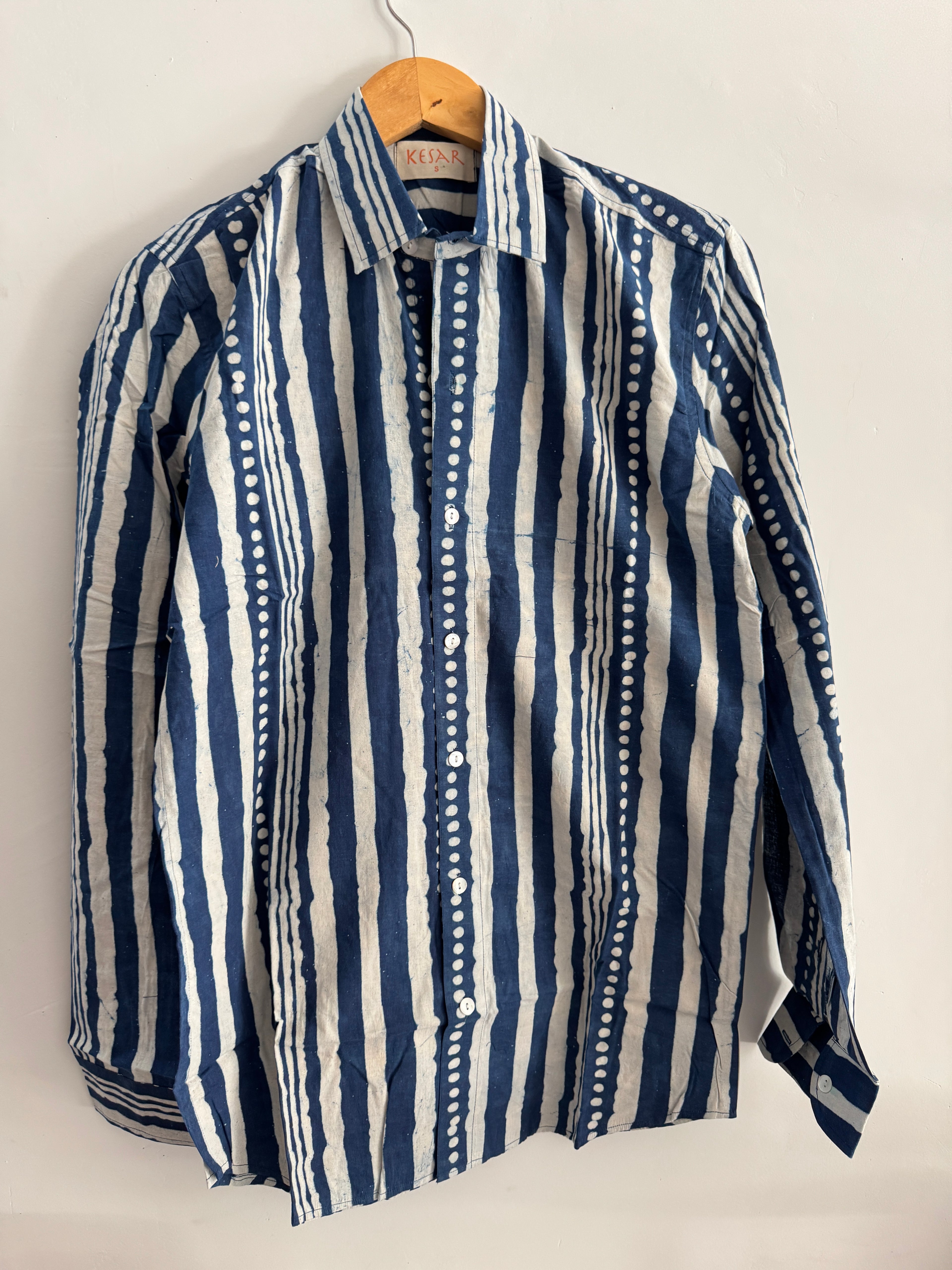 Indigo | Hand block Cotton Printed Shirt