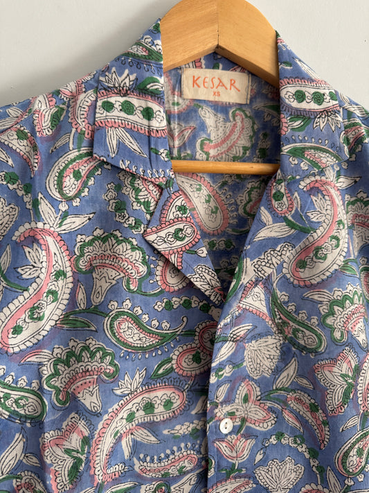 Blue Lagoon | Relaxed Fit | Handblock Cotton Printed Shirts