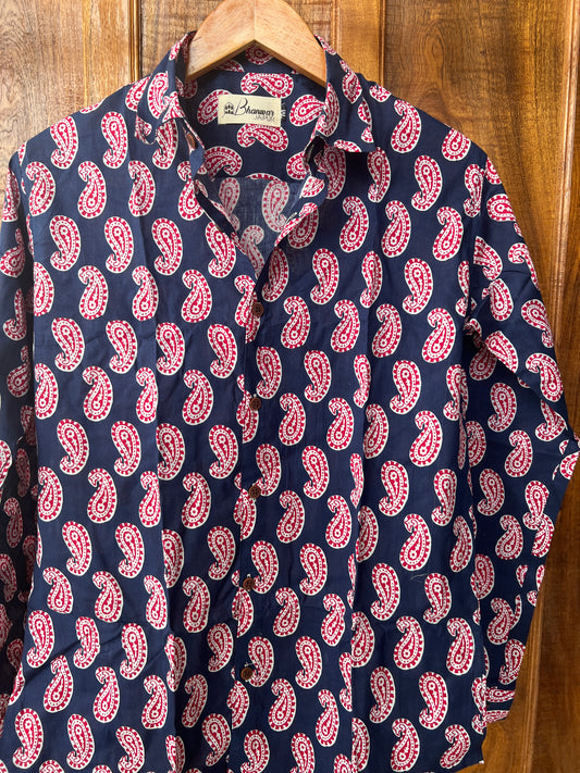 Blue Purple Buti | Mens Cotton Shirt