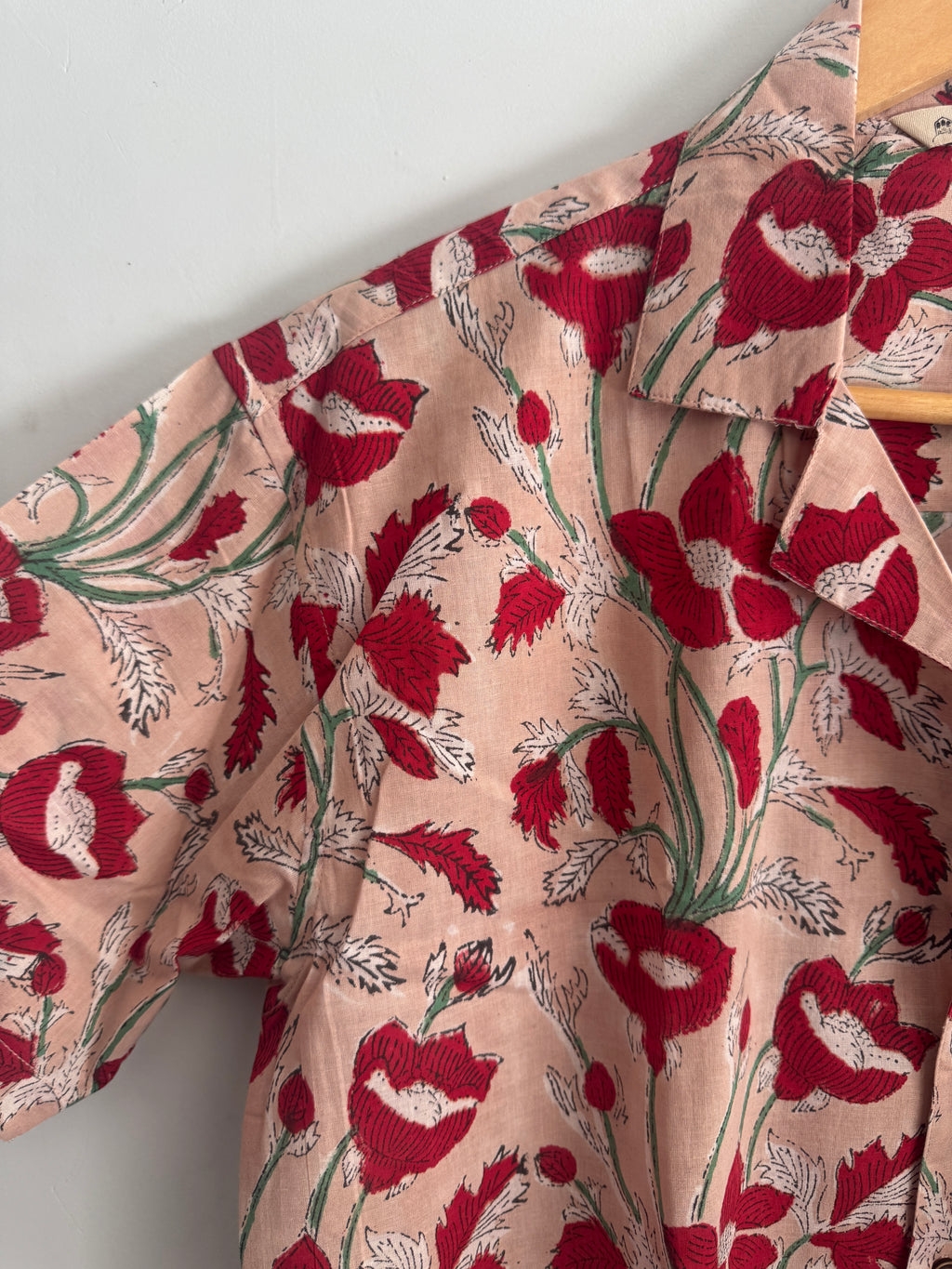 Lotus | Handblock Cotton Printed Shirt