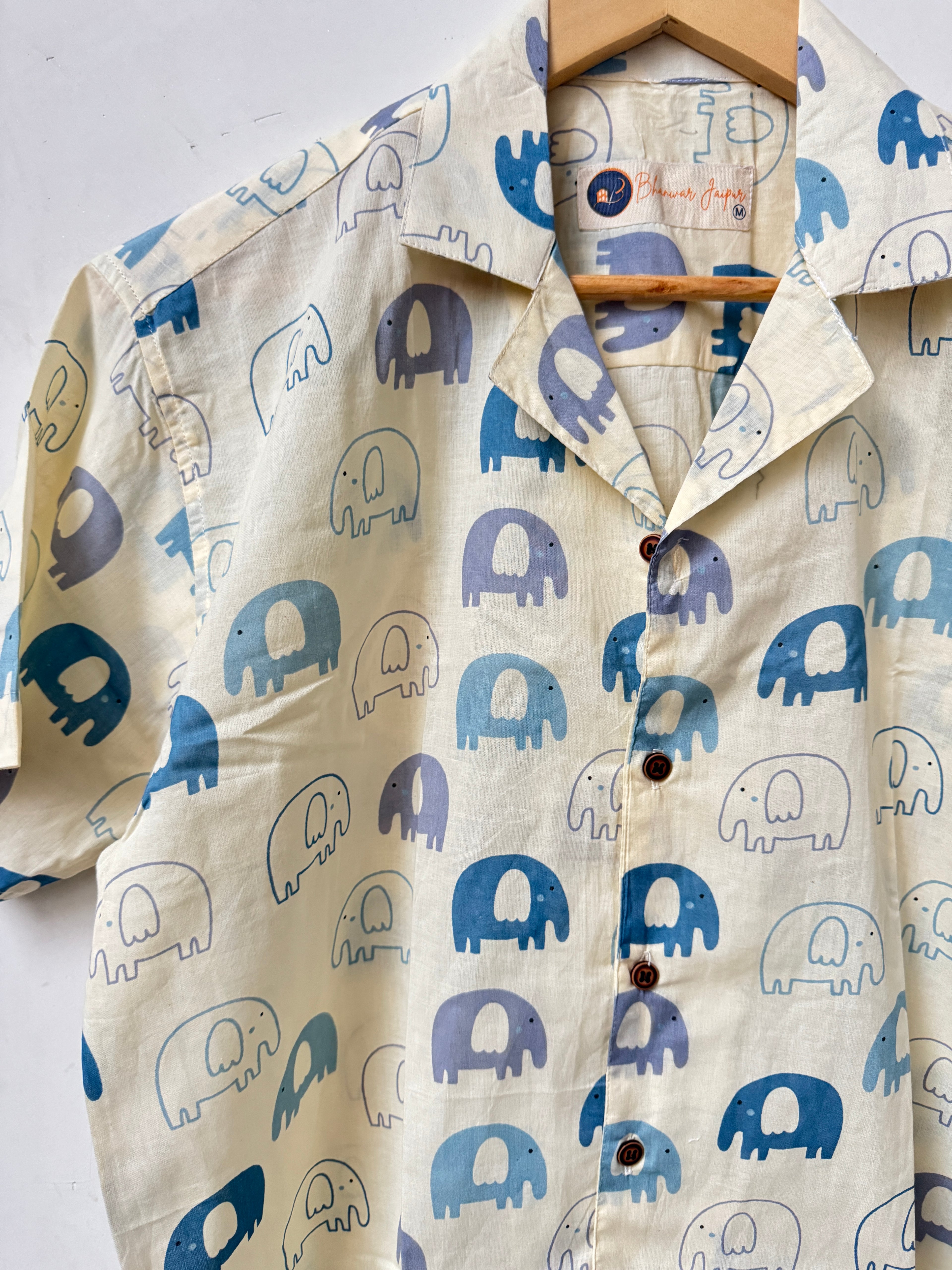 Sky Parade – Resort Cuban Collar Shirt | Handblock Cotton Printed Shirts