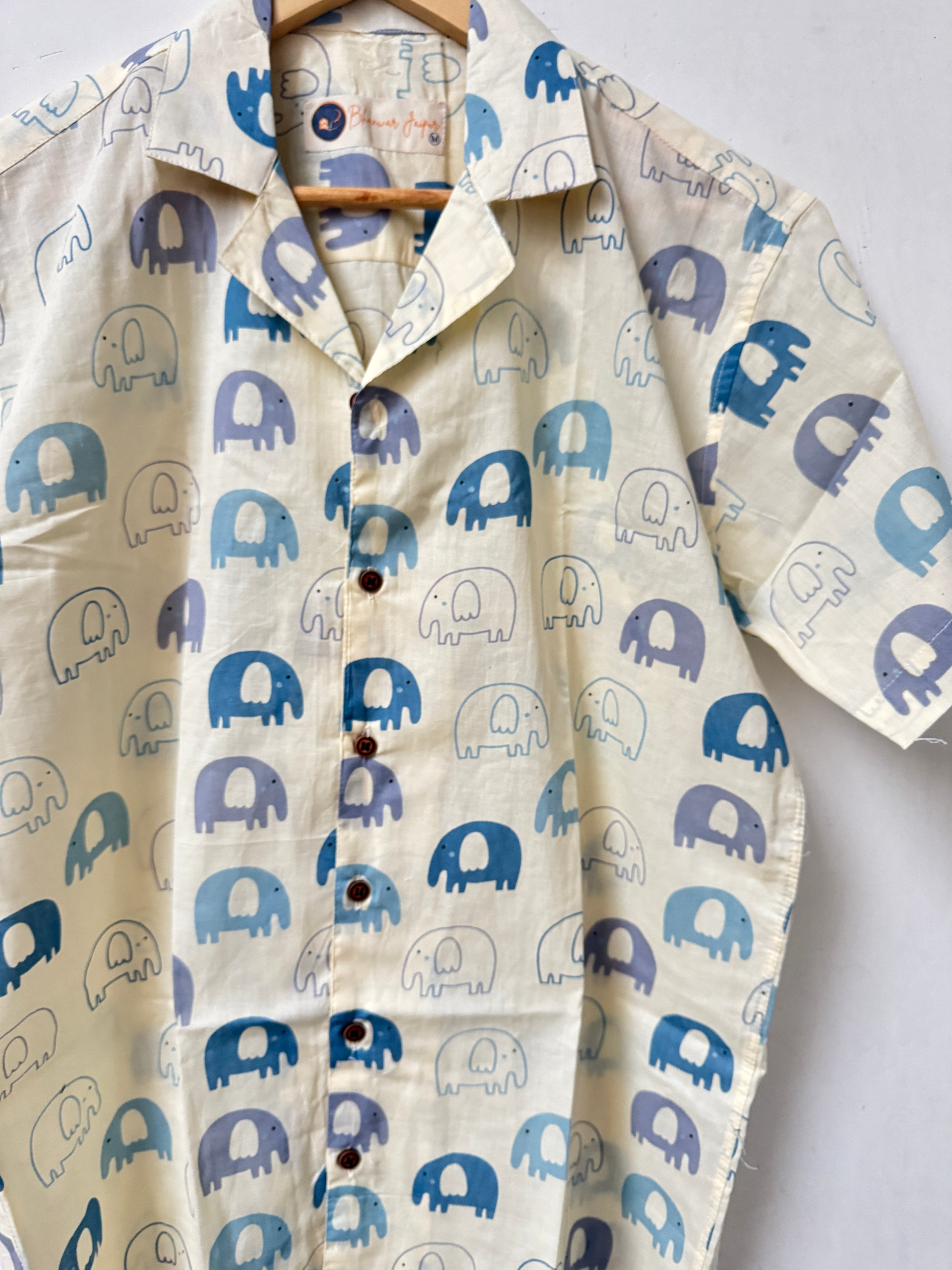 Sky Parade – Resort Cuban Collar Shirt | Handblock Cotton Printed Shirts