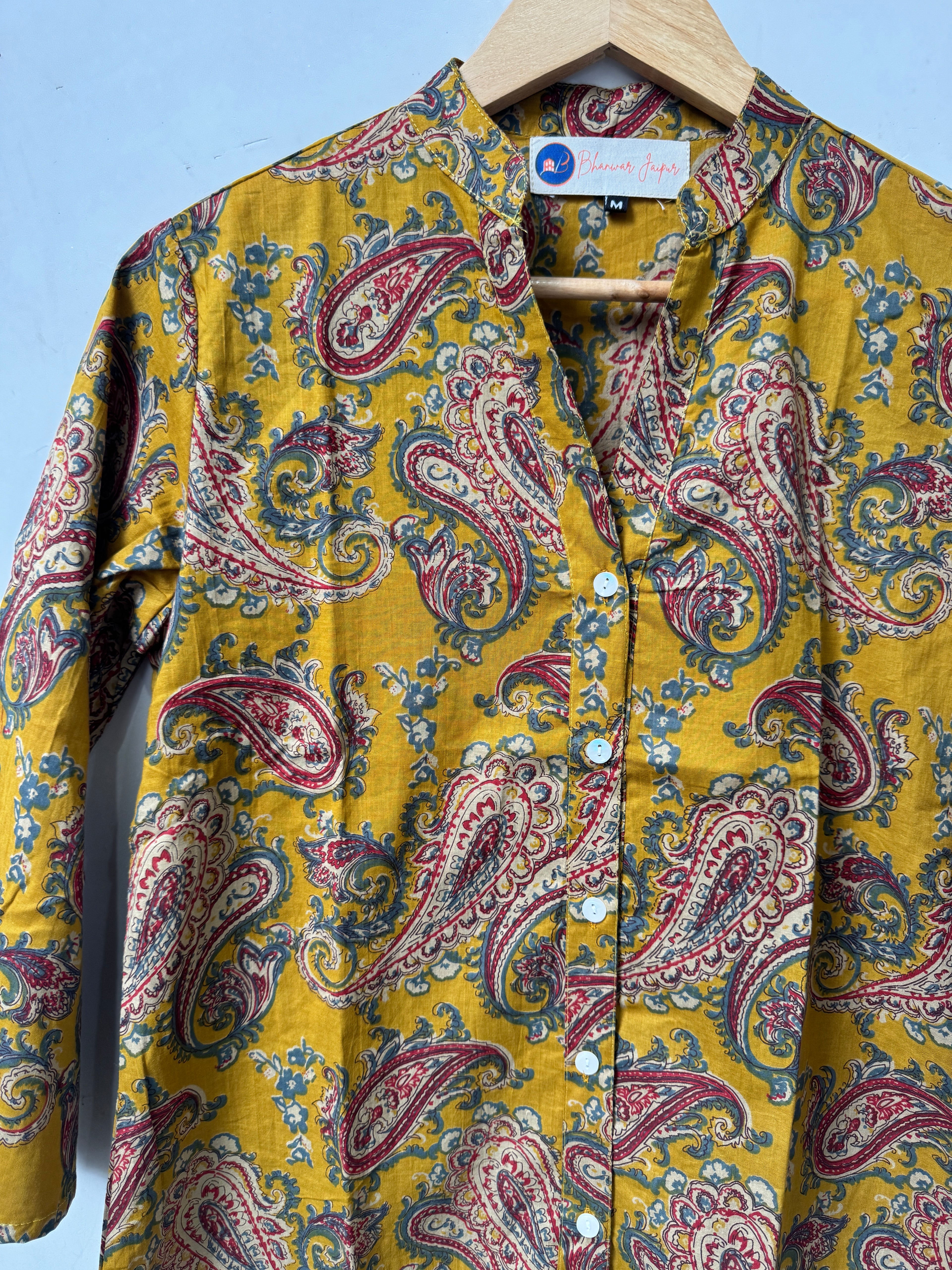 Meher Paisley Kurta | Women's Pure Cotton Printed Kurta Shirts | Comfort Fit