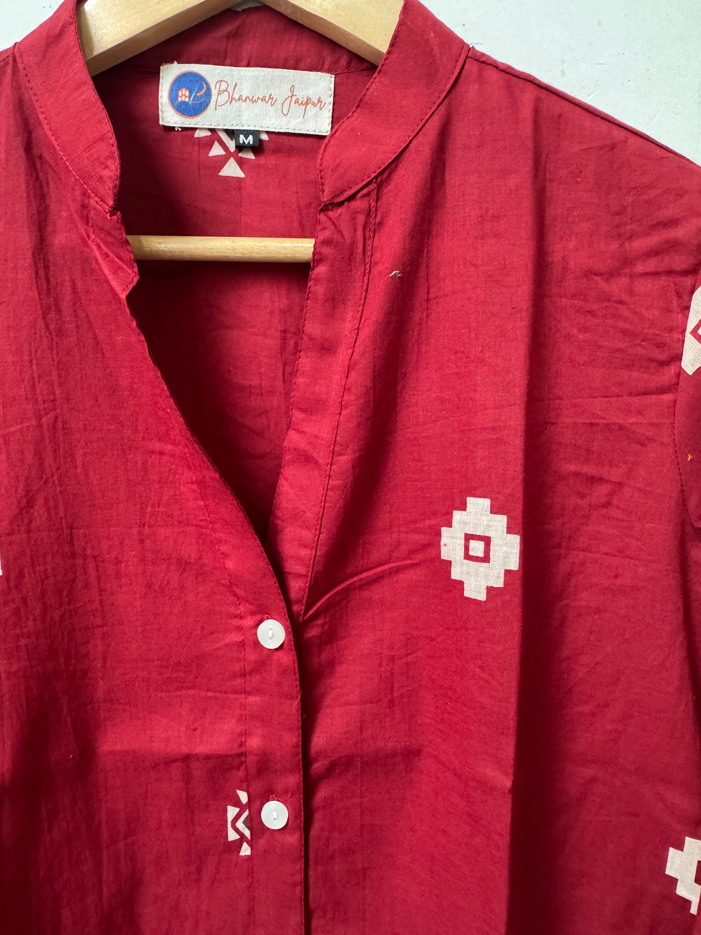 Rangrez Maroon | Women's Pure Cotton Printed Kurta Shirts | Comfort Fit