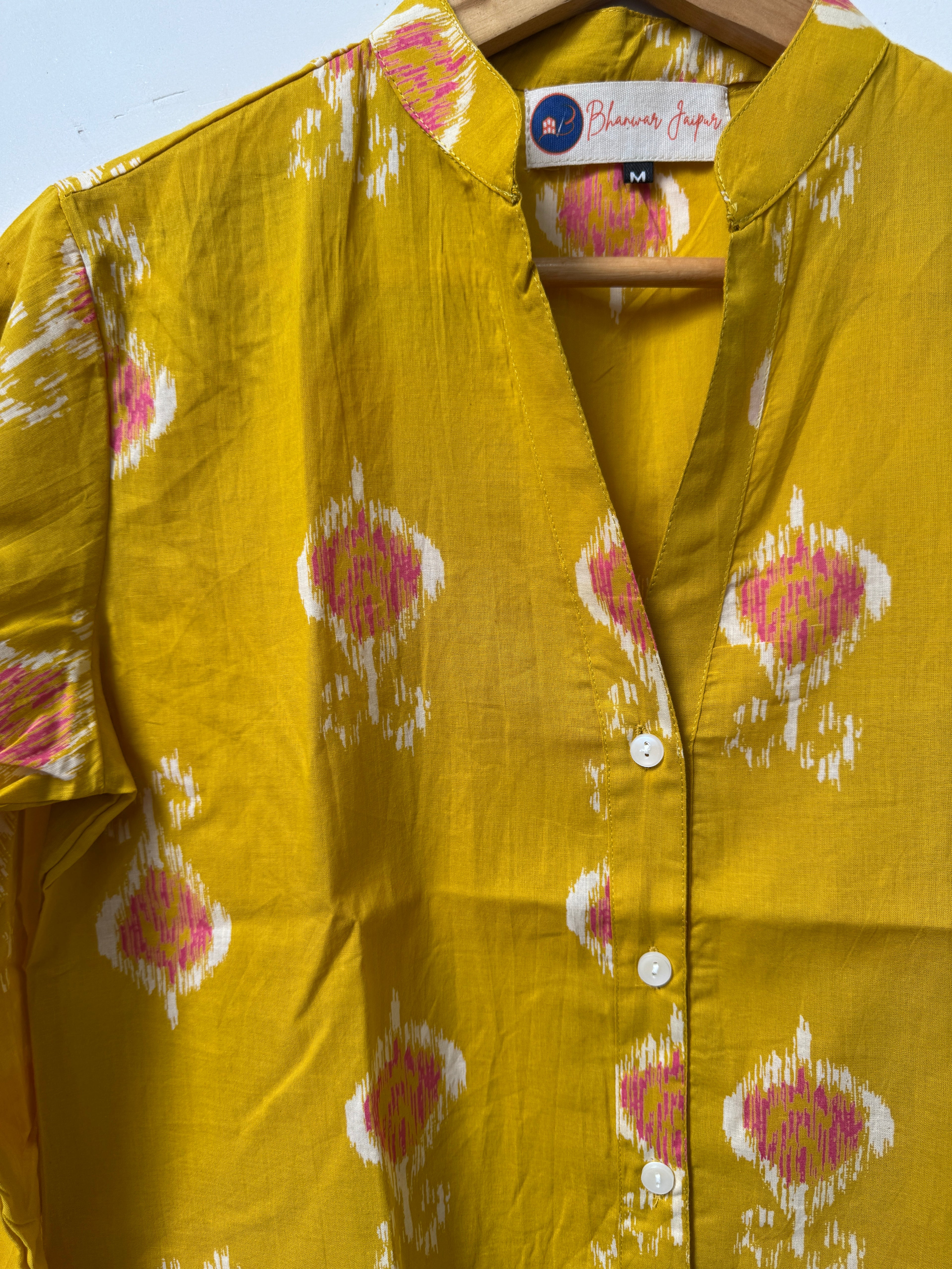 Kanak Ikat Kurta Shirt | Women's Pure Cotton Printed | Comfort Fit