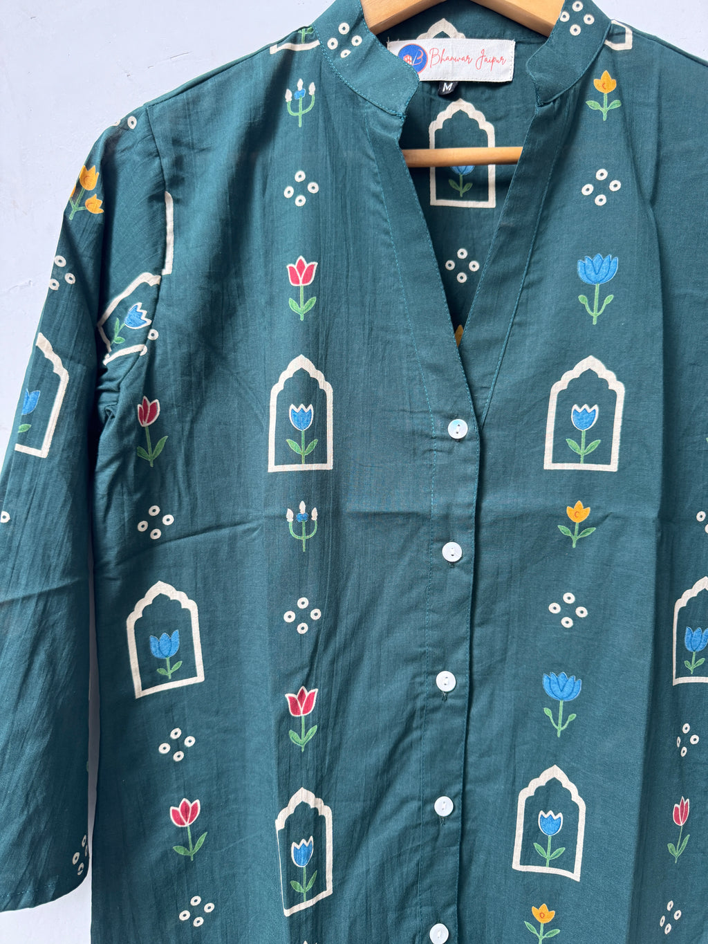 Aarohi Floral | Women's Pure Cotton Printed Kurta Shirts | Comfort Fit