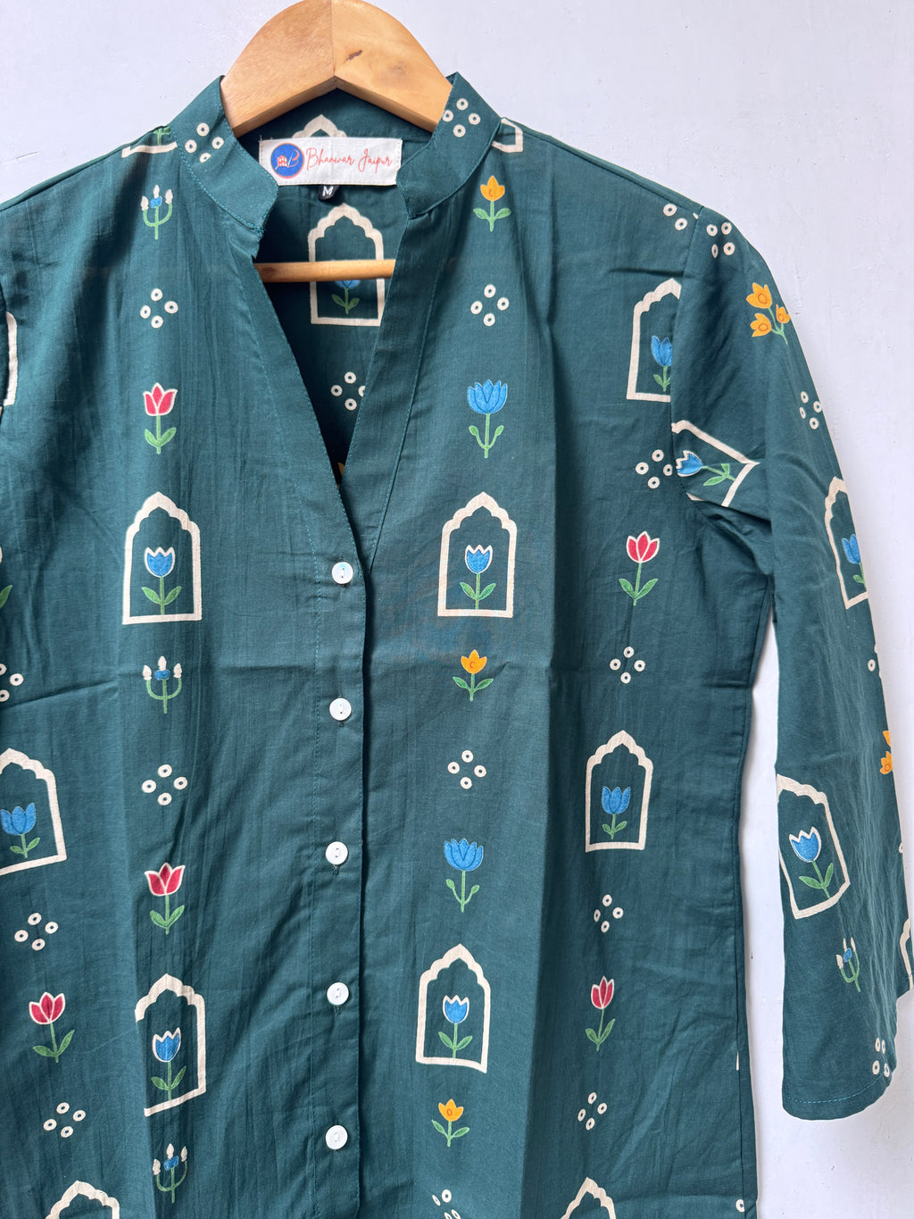 Aarohi Floral | Women's Pure Cotton Printed Kurta Shirts | Comfort Fit