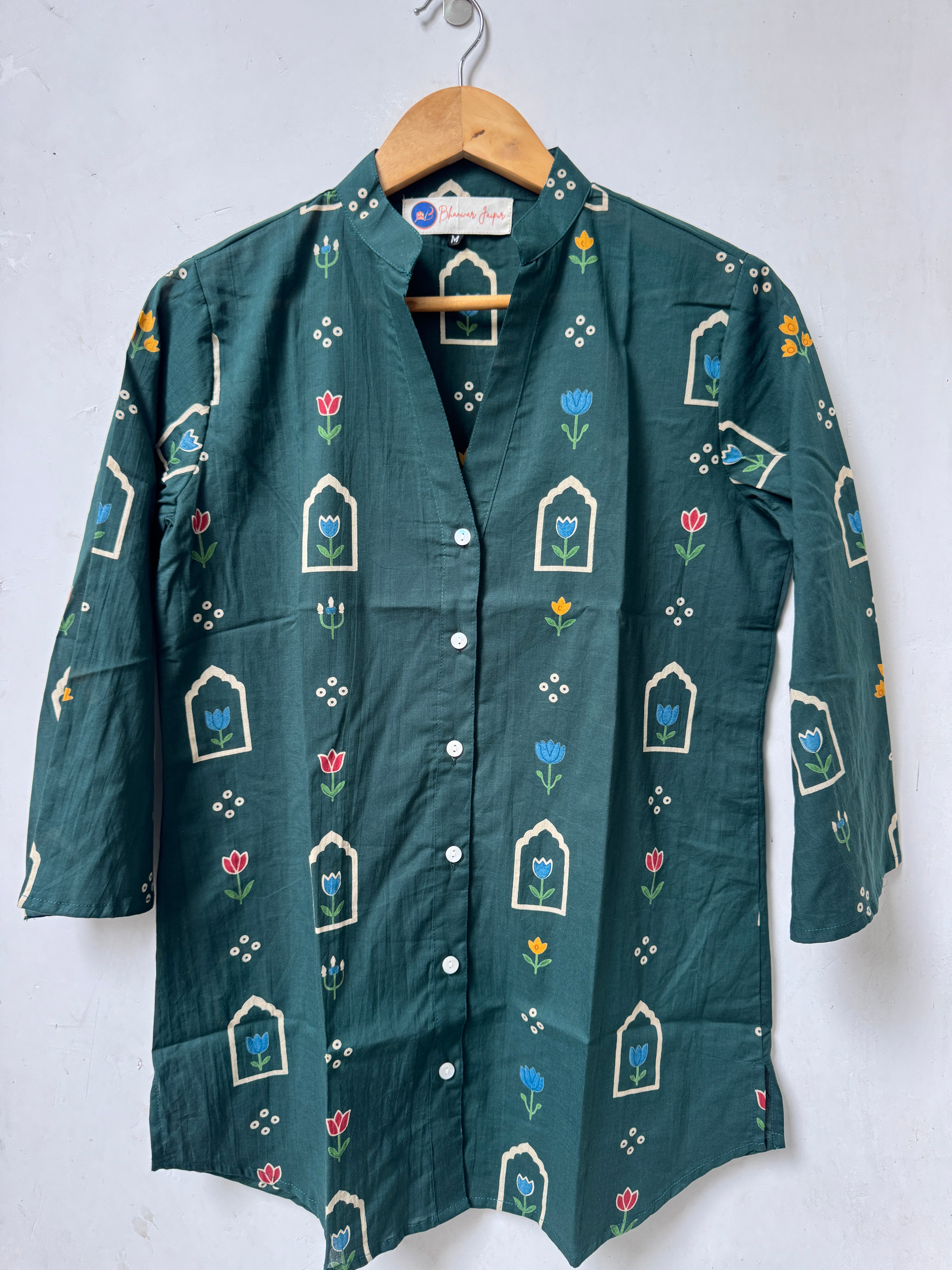 Aarohi Floral | Women's Pure Cotton Printed Kurta Shirts | Comfort Fit