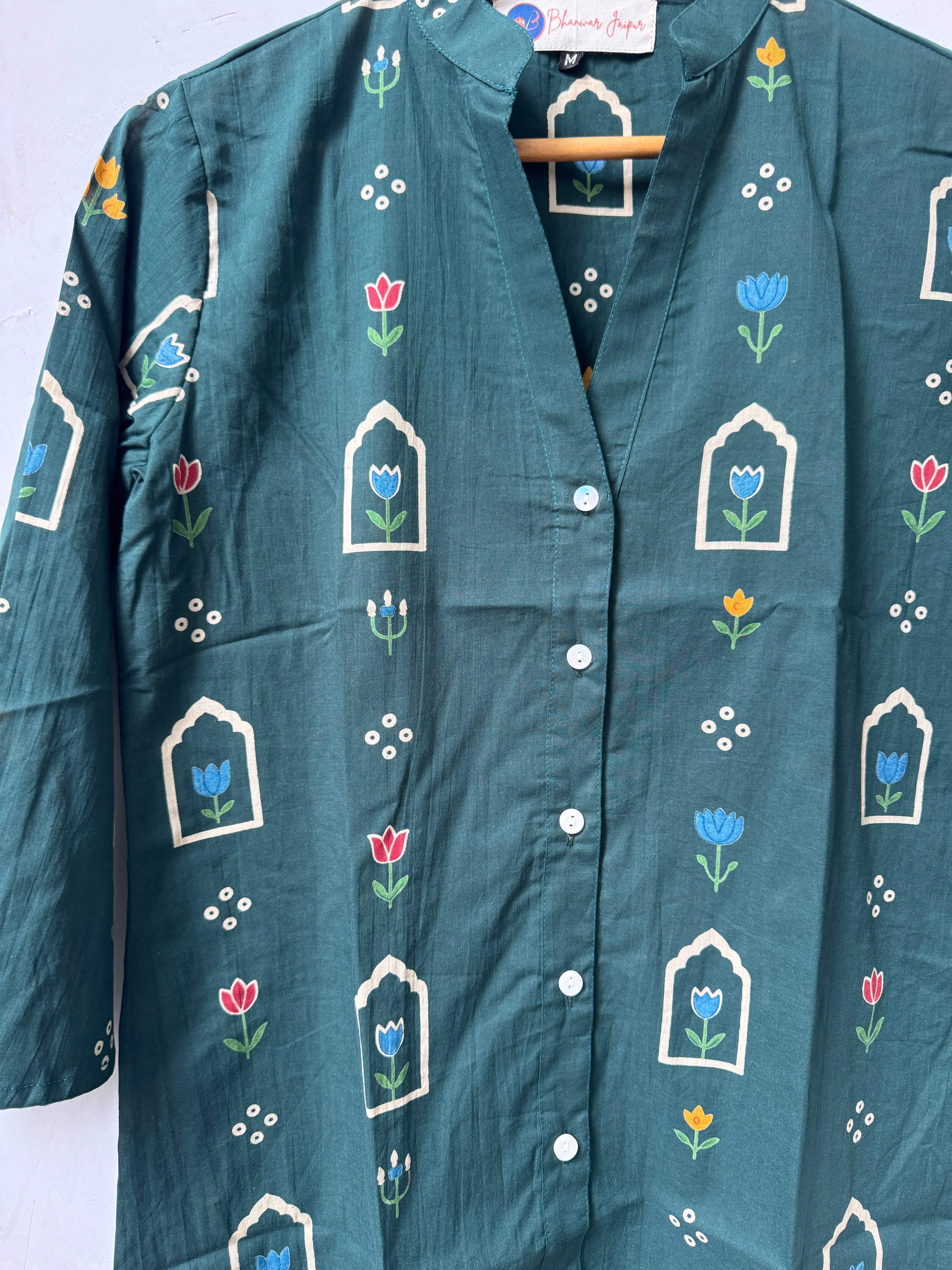 Aarohi Floral | Women's Pure Cotton Printed Kurta Shirts | Comfort Fit