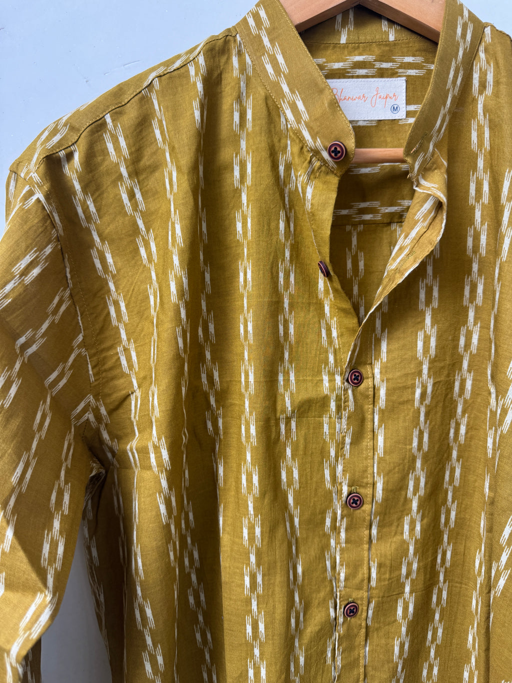 The Zarif Ikkat Shirt | Pure Handblock Cotton Printed Shirts