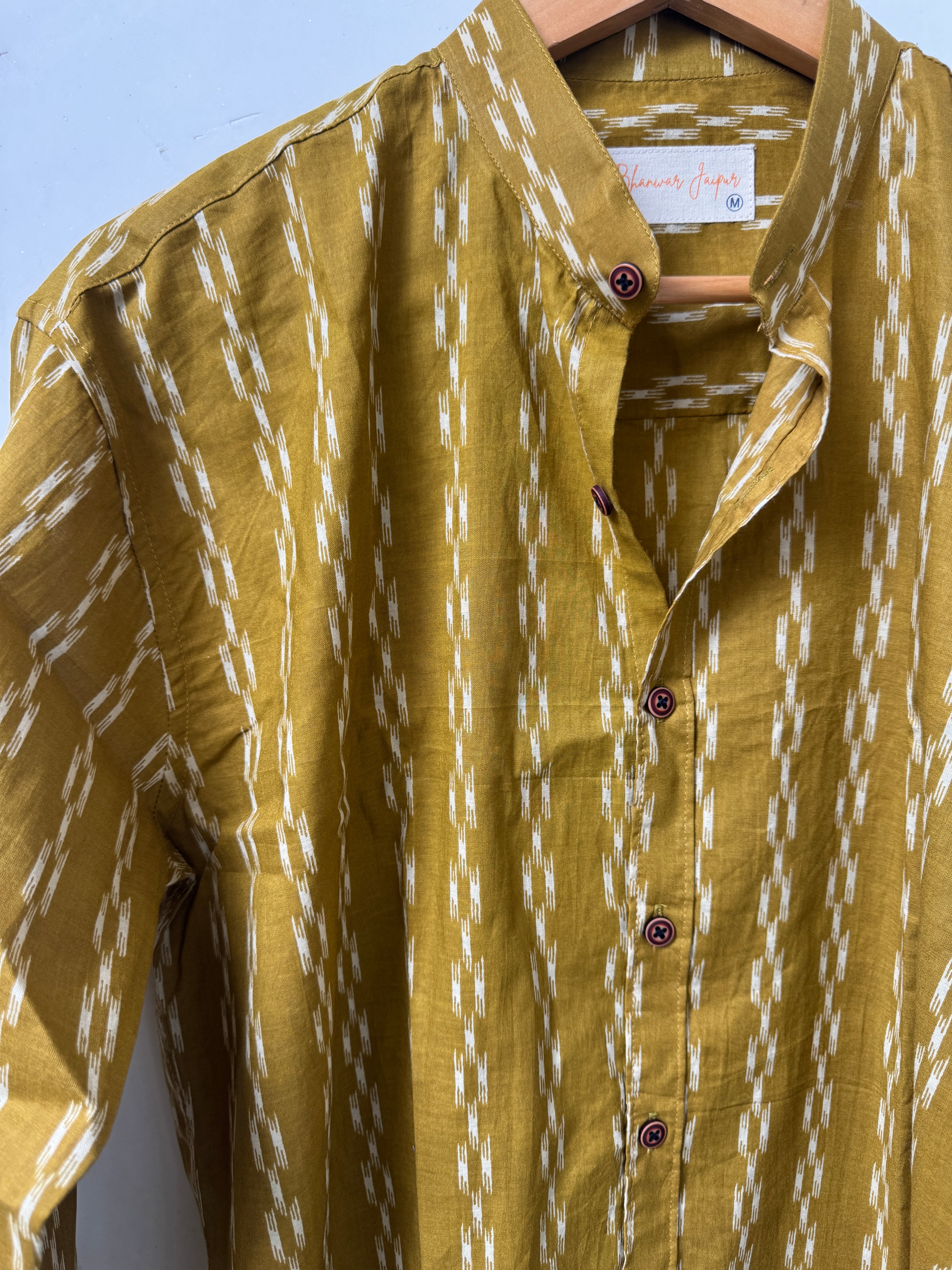The Zarif Ikkat Shirt | Pure Handblock Cotton Printed Shirts