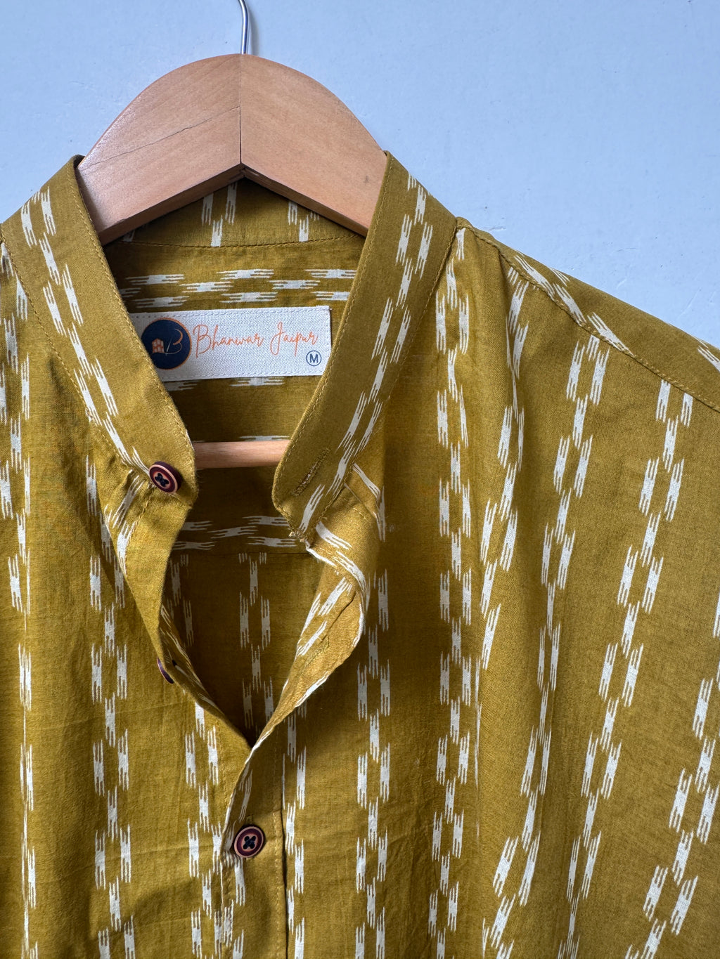 The Zarif Ikkat Shirt | Pure Handblock Cotton Printed Shirts