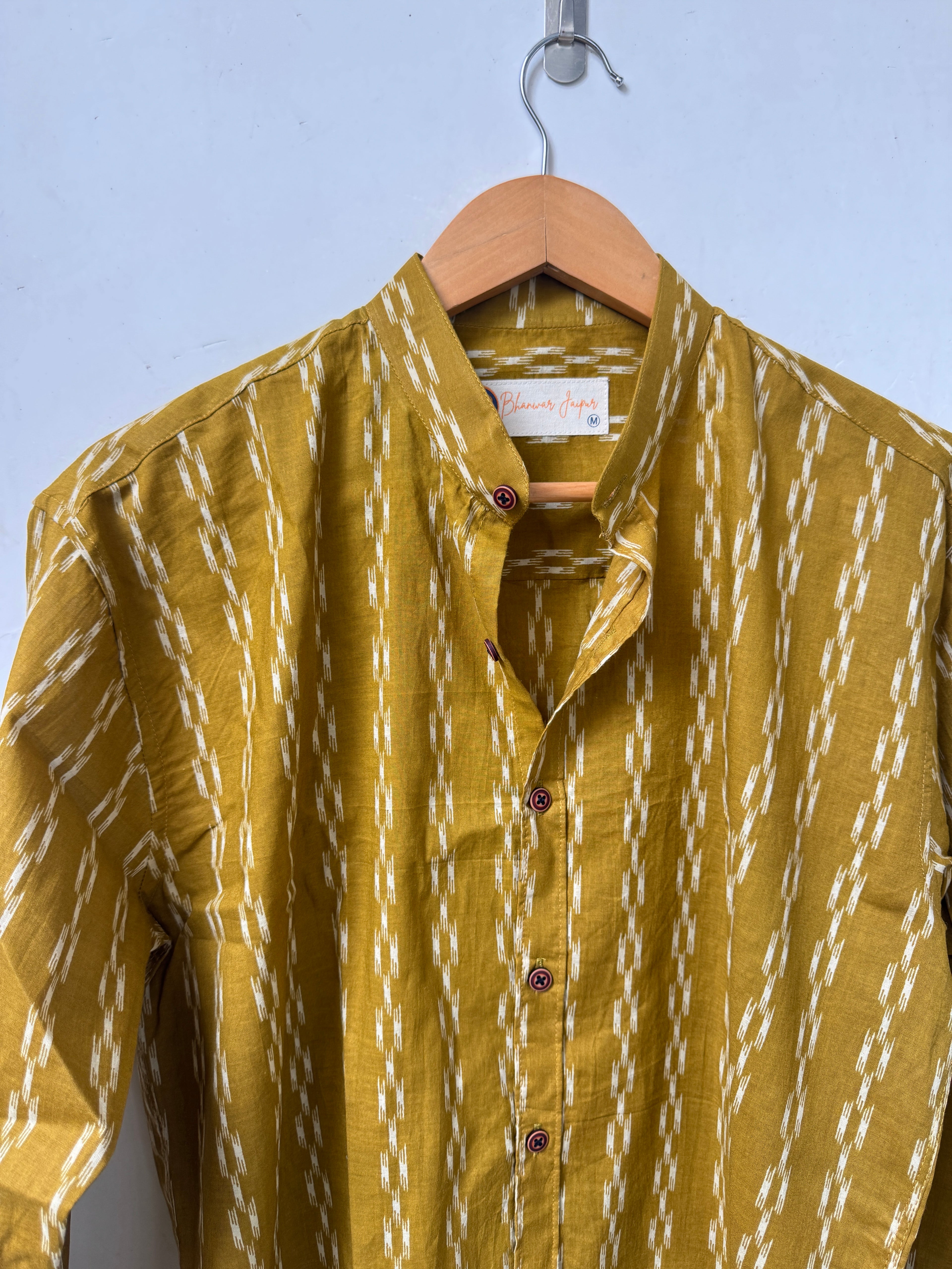 The Zarif Ikkat Shirt | Pure Handblock Cotton Printed Shirts