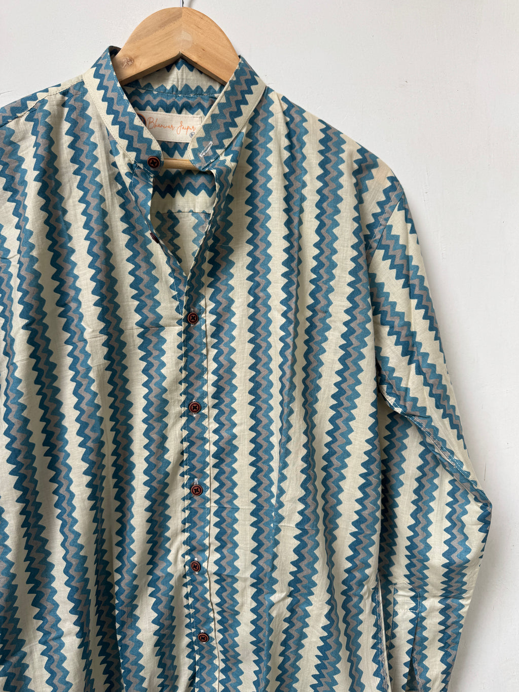 Mariner Stripe Shirt | Pure Handblock Cotton Printed Shirts