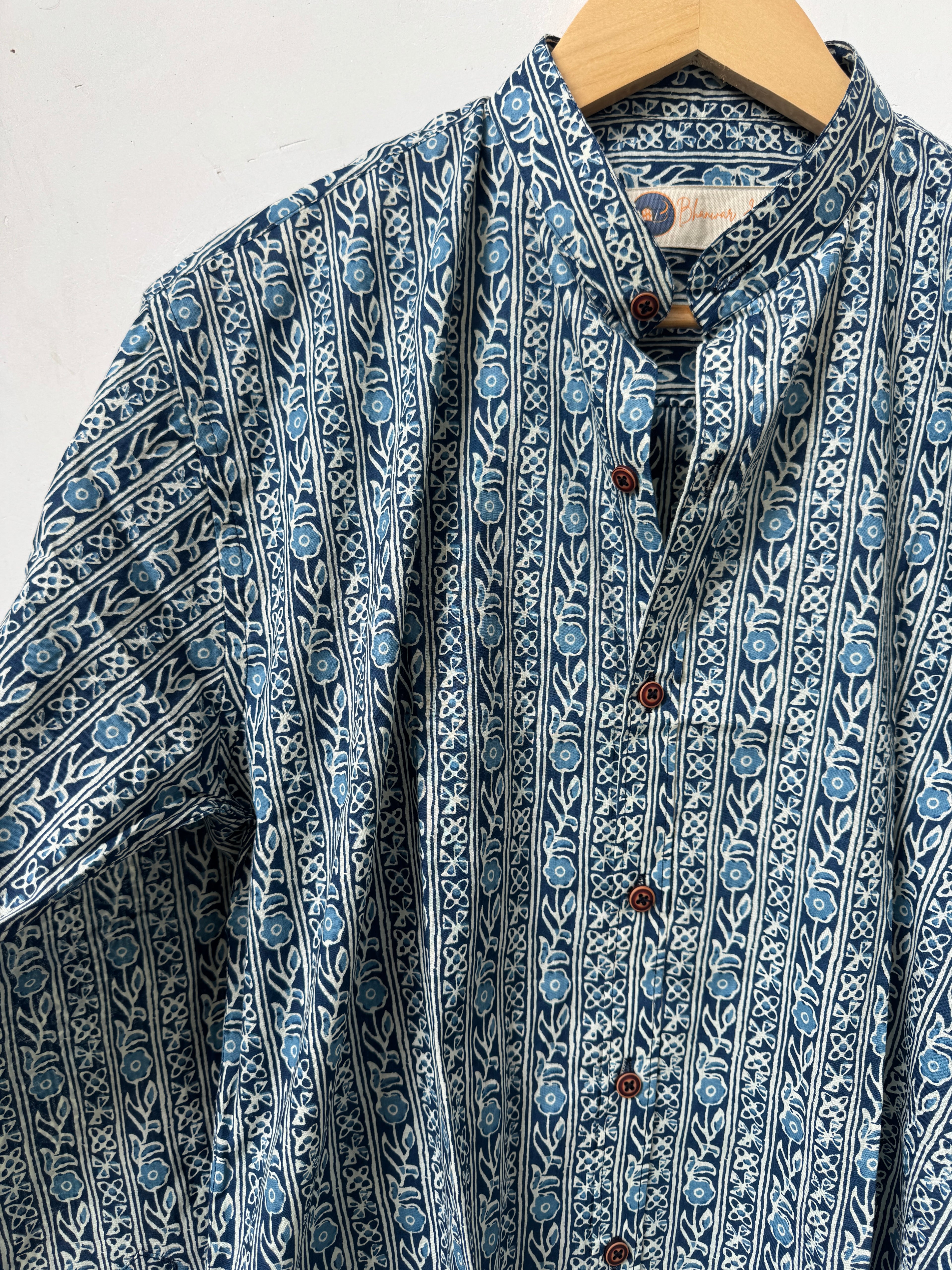 Azure Garden Shirt | Pure Cotton Printed Shirts