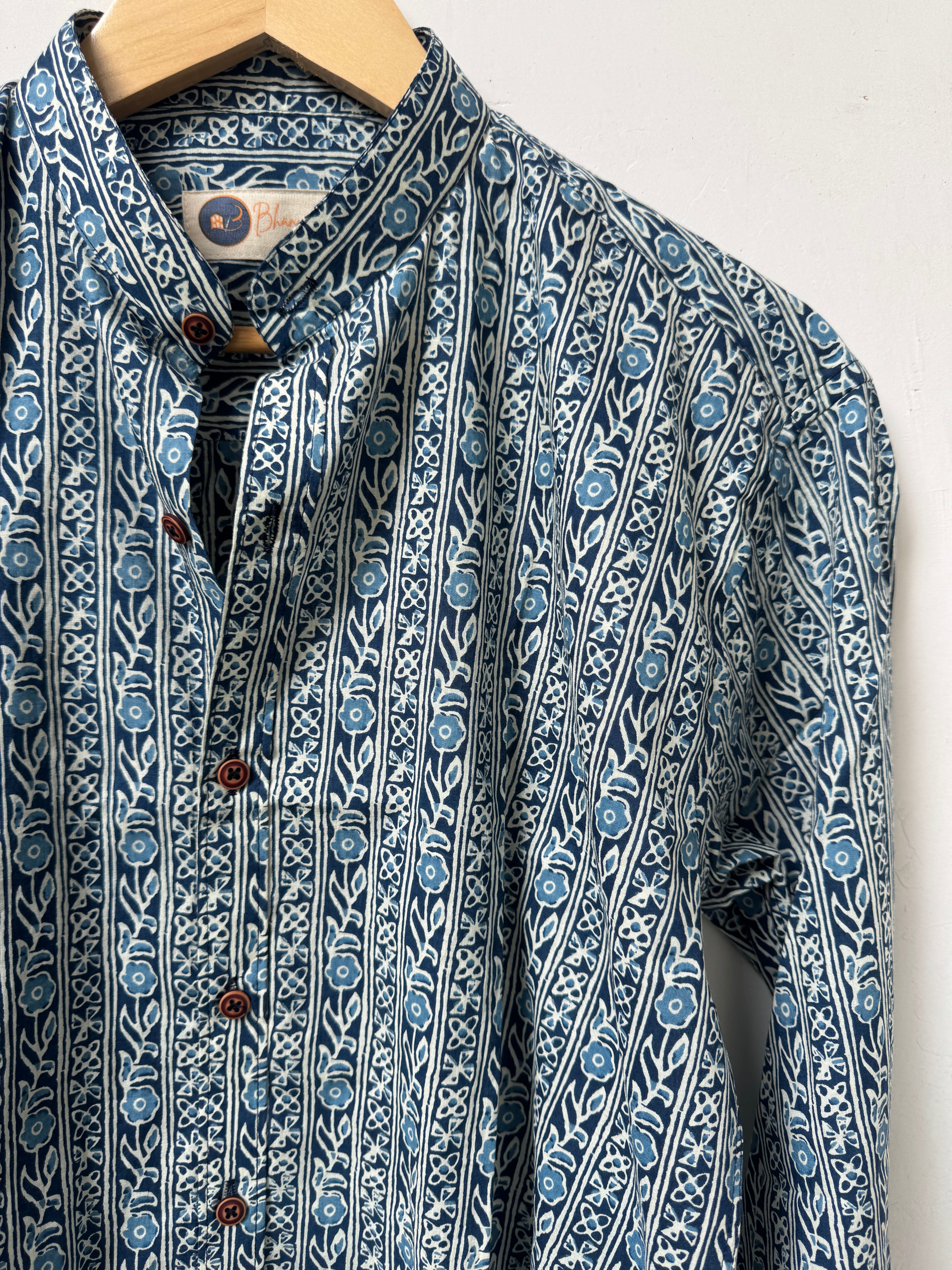 Azure Garden Shirt | Pure Cotton Printed Shirts