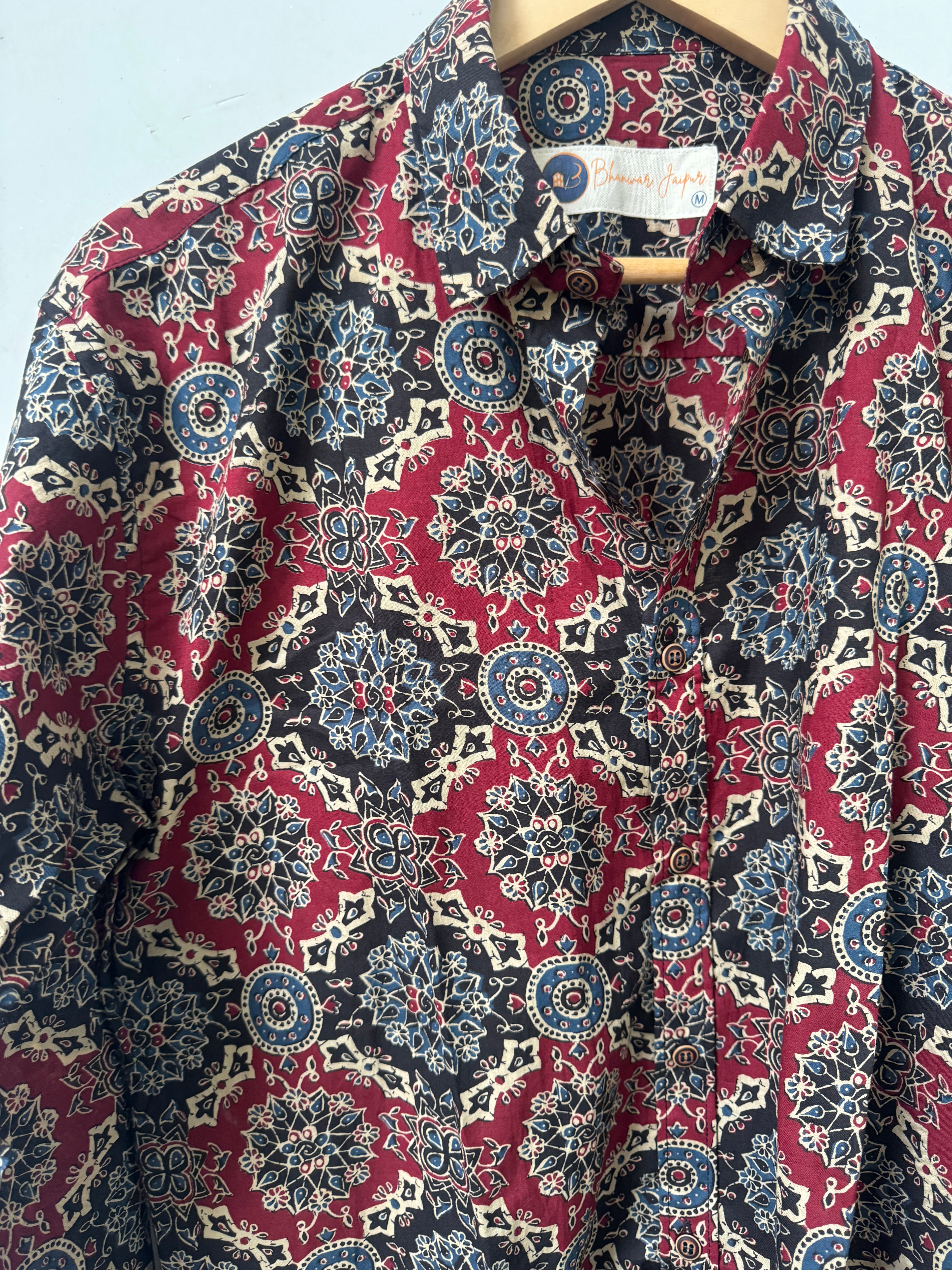 Marron Mandala | Pure Cotton Printed Shirts