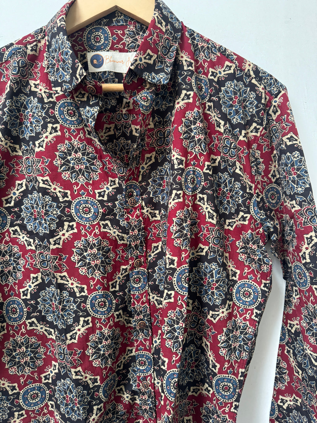 Marron Mandala | Pure Cotton Printed Shirts