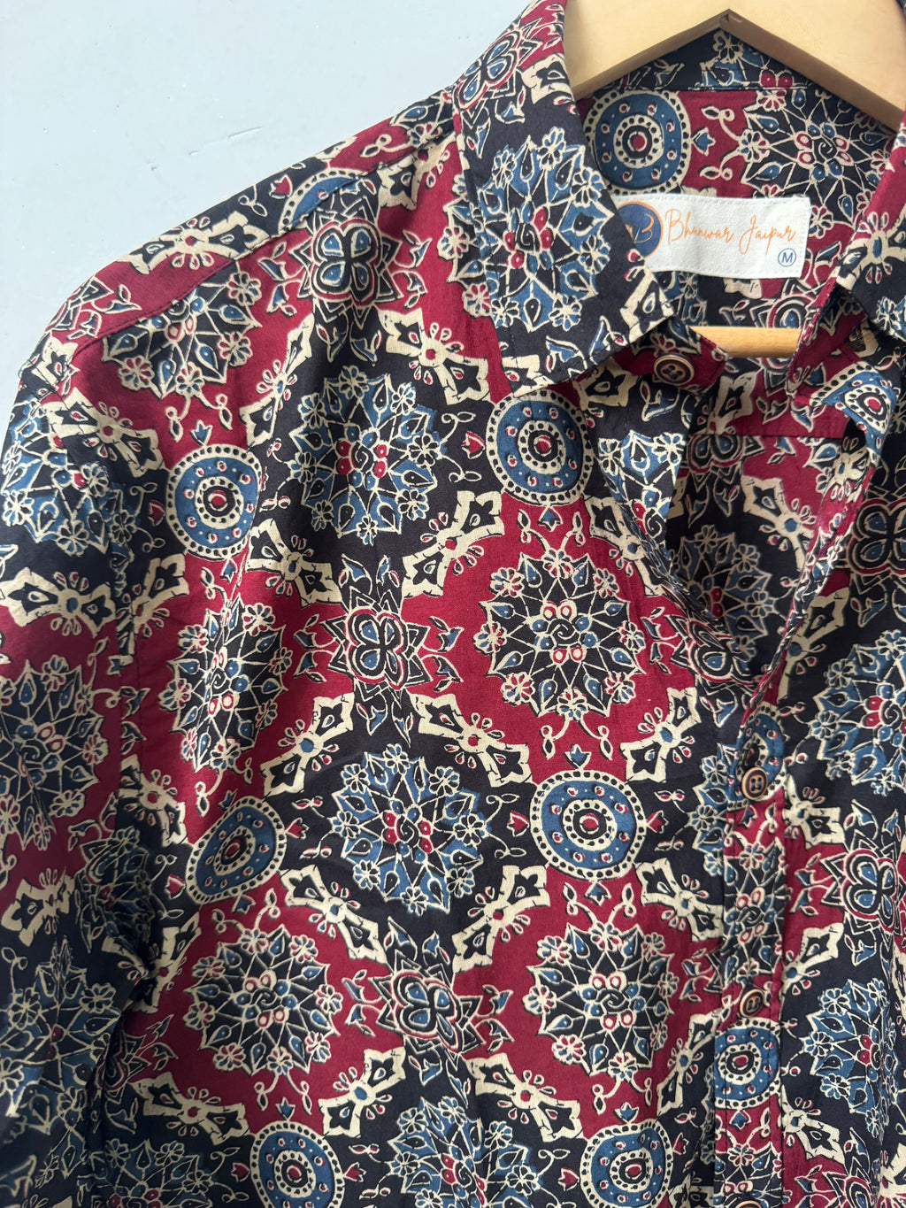 Marron Mandala | Pure Cotton Printed Shirts