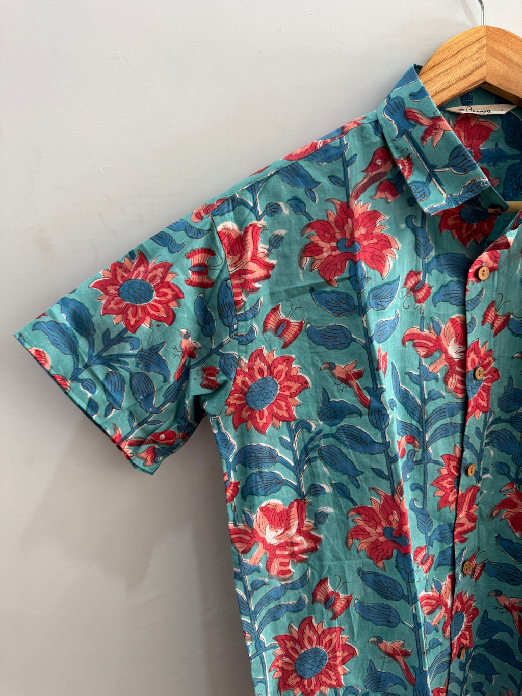Coral | Hand block Printed Shirts