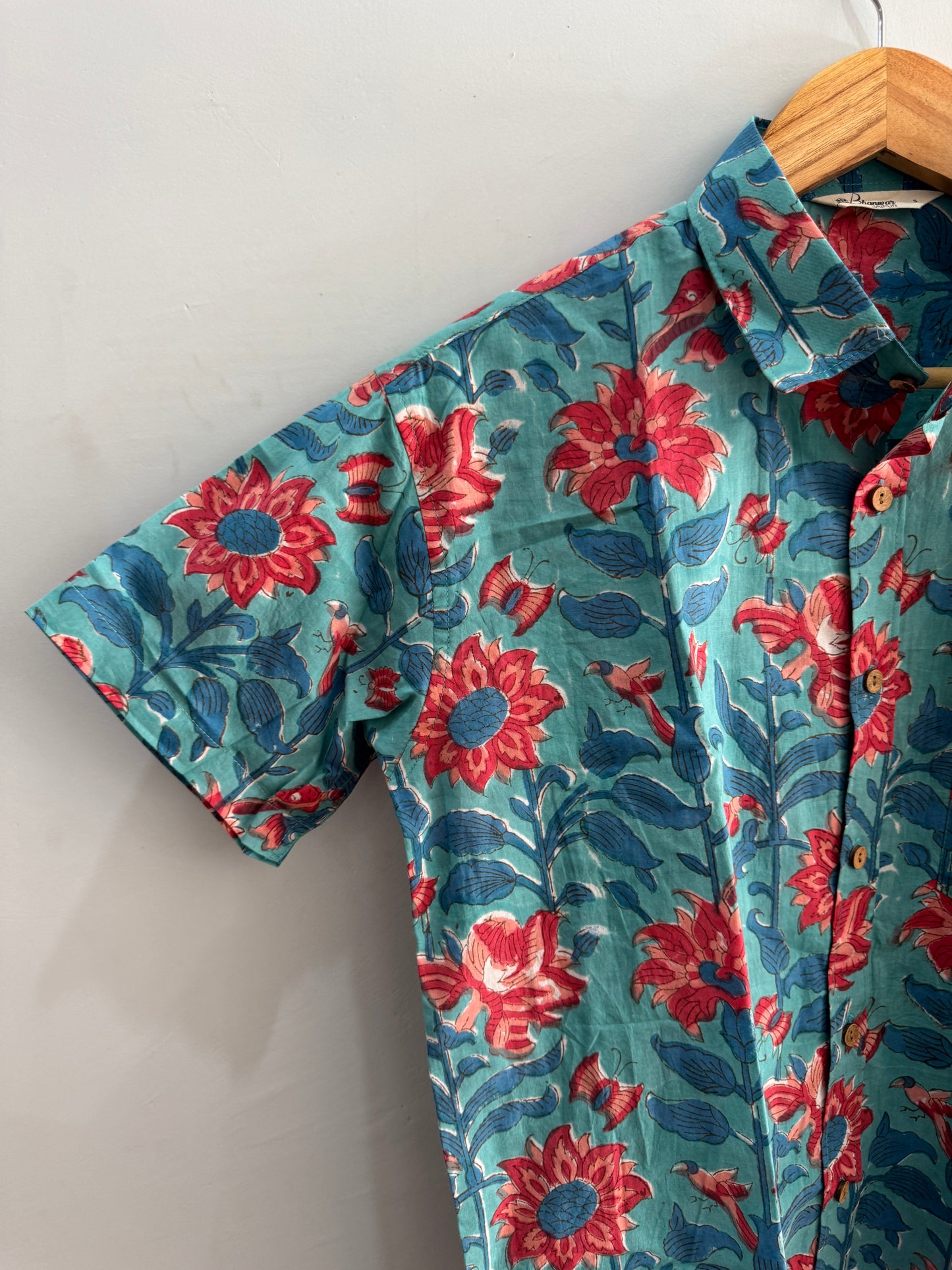 Coral | Hand block Printed Shirts
