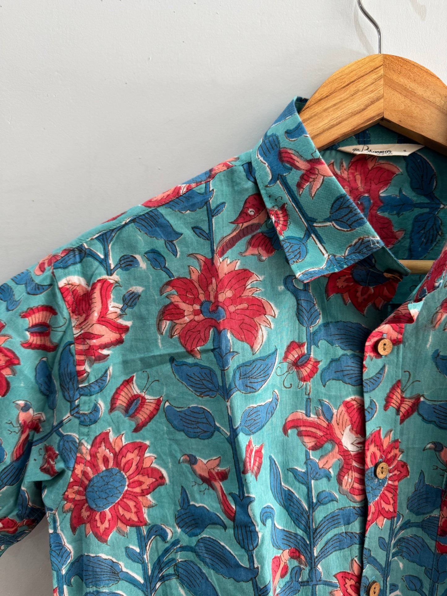 Coral | Hand block Printed Shirts